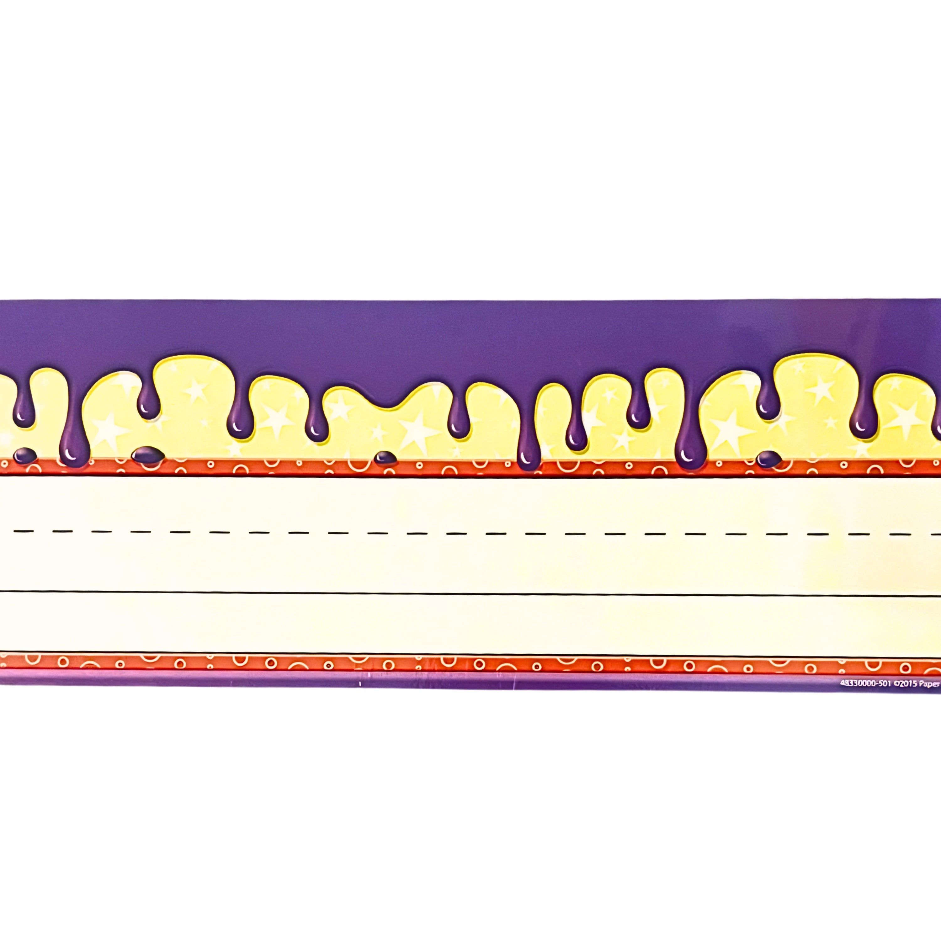 Color My World Self Adhesive Name Plate - Paint Drips