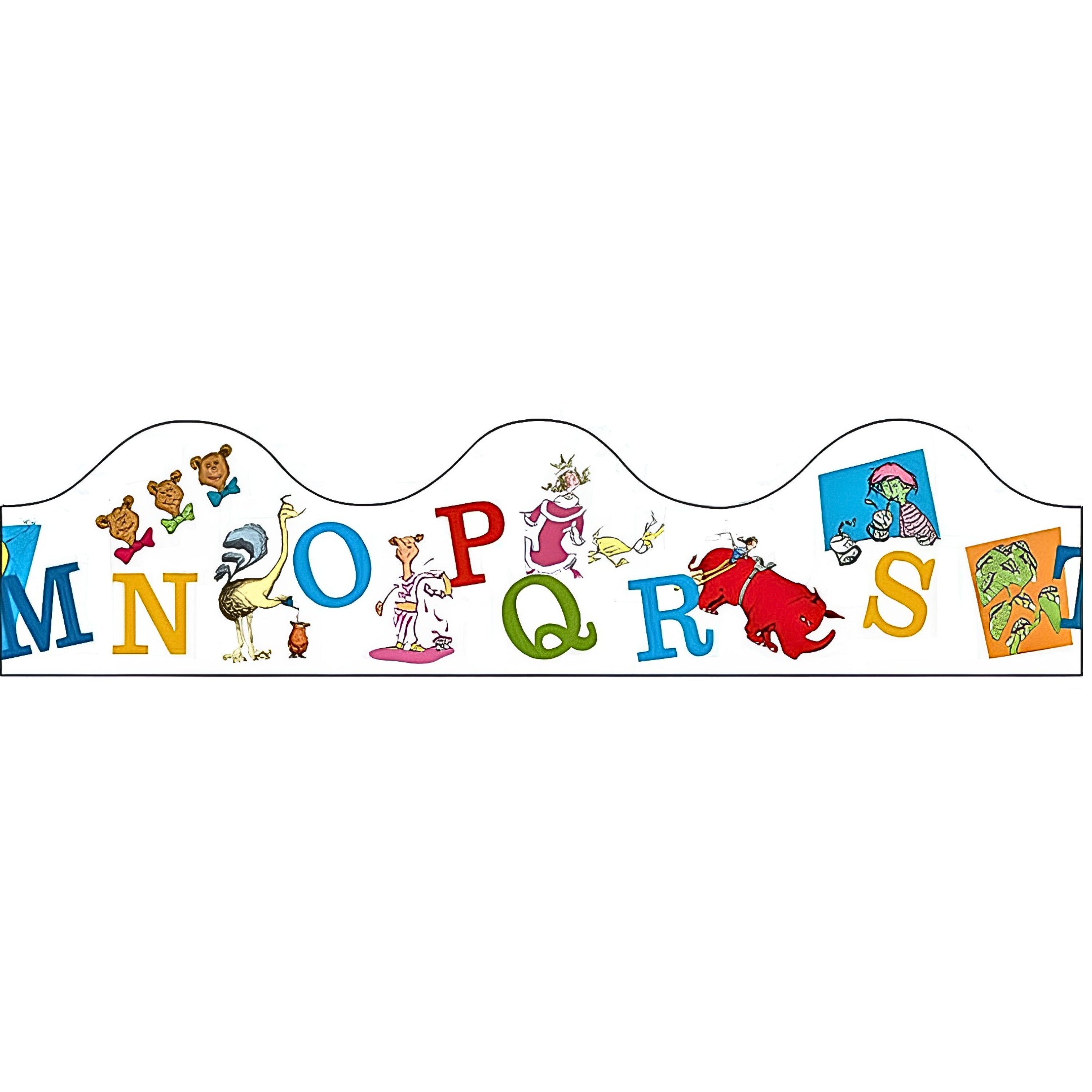 Eureka Dr. Seuss ABC Alphabet Scalloped Bulletin Board Deco Trim Border, 12-Pack