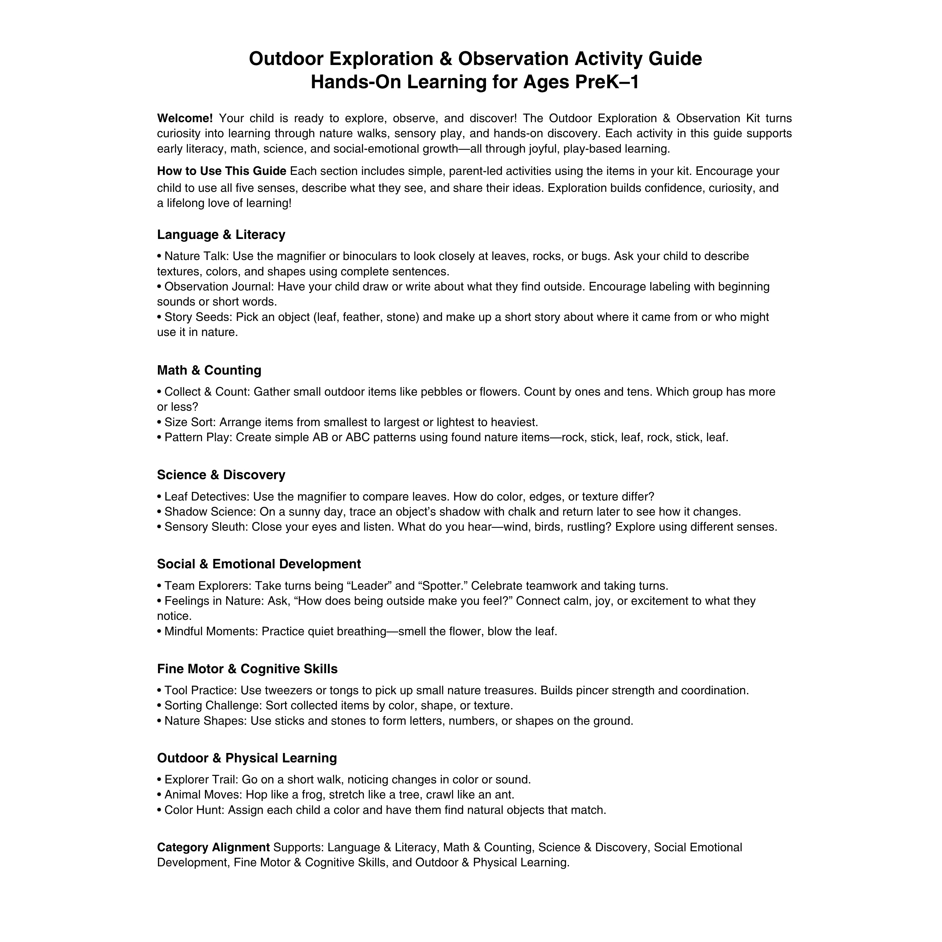Outdoor Exploration & Observation