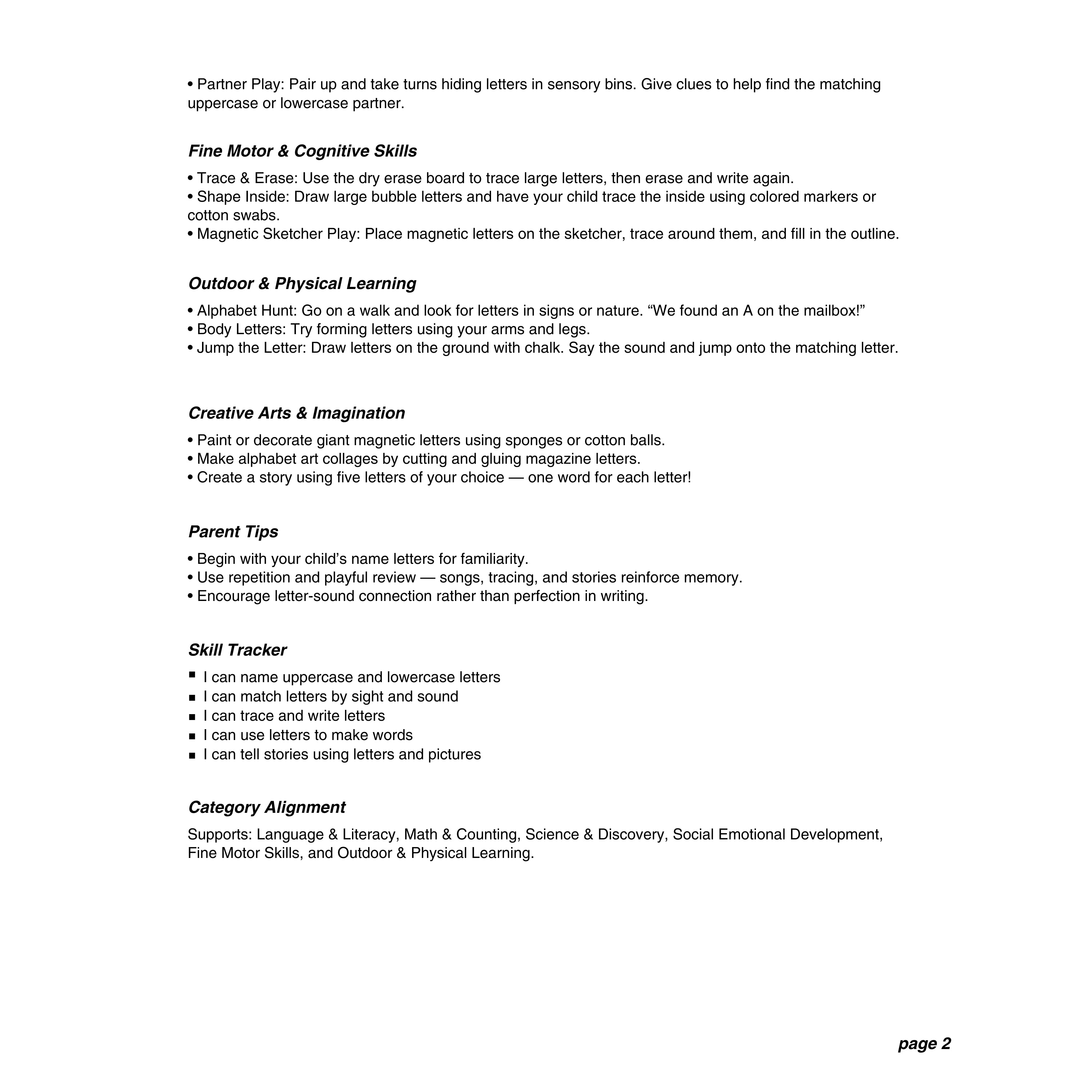 Early Literacy & Letter Learning Bundle