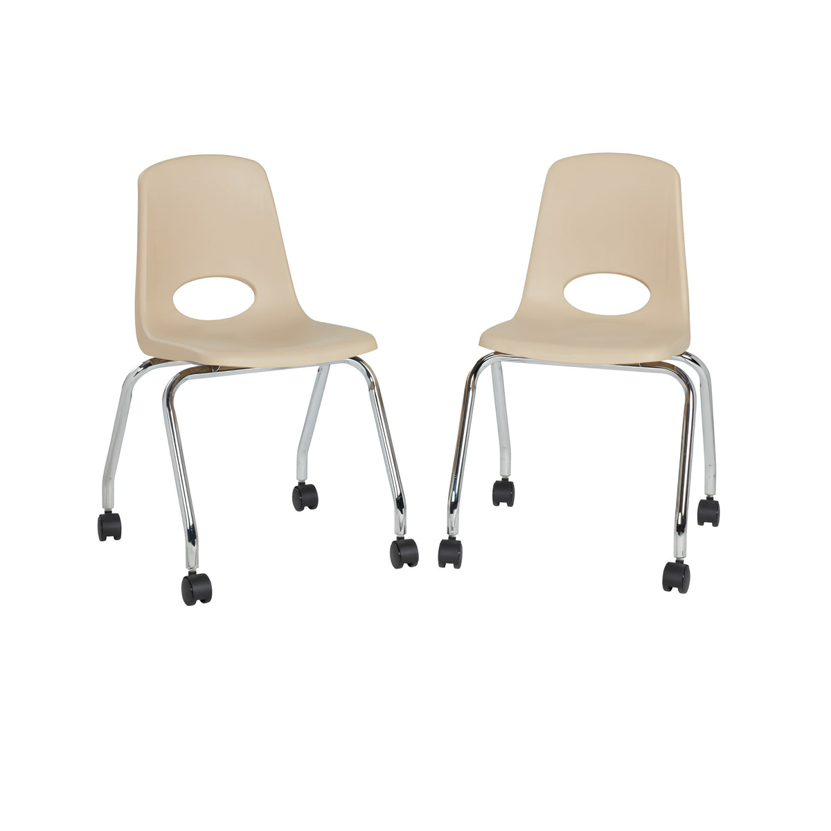 18" Mobile Chair with Casters - Sand