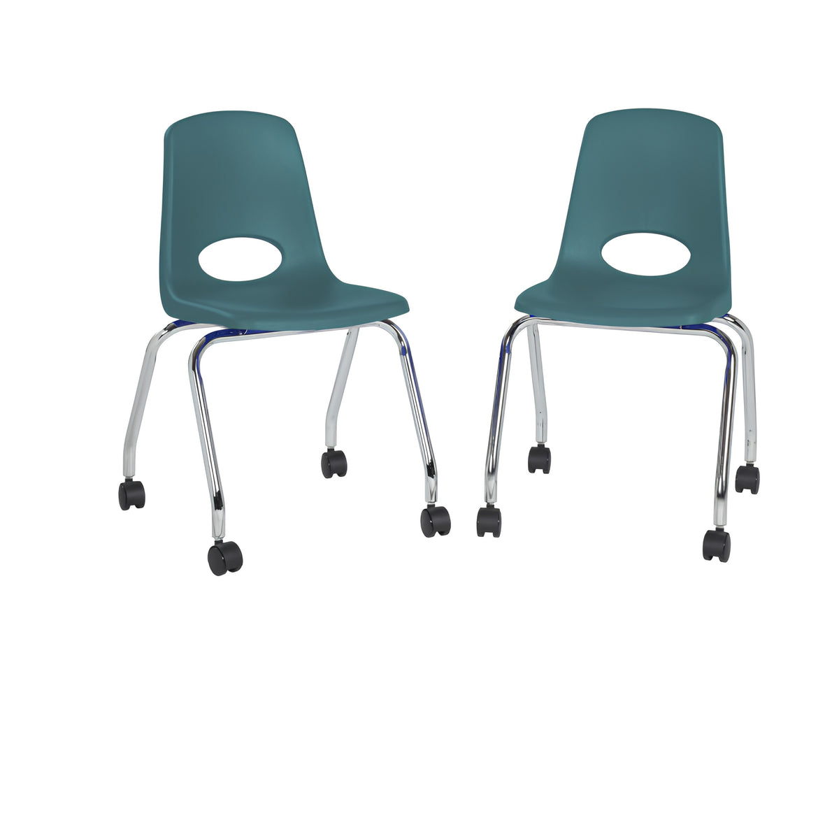18" Mobile Chair with Casters - Teal