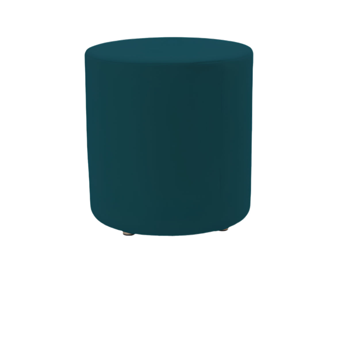 Round Vinyl Ottoman | 18" Modular Flexible Seating | Peacock