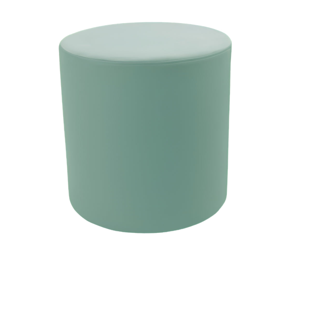 Round Vinyl Ottoman | 18" Modular Flexible Seating | Aloe