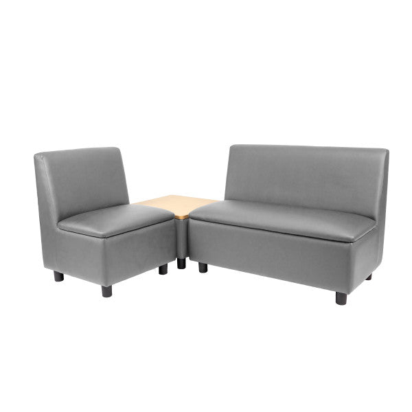 Modular Chair and Sofa with End Table, 3-Piece Set