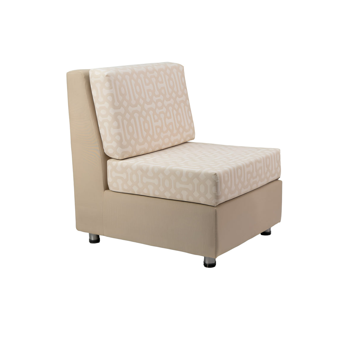 Outdoor Armless Lounge Chair with Sunbrella Fabric | Weather-Resistant Modular Seating