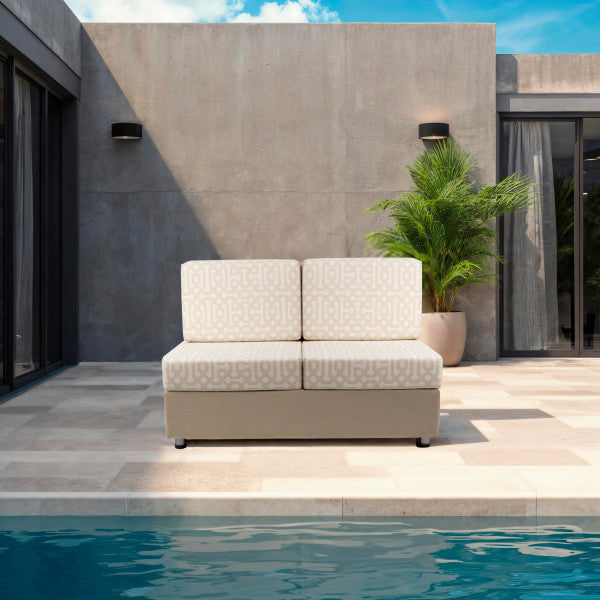 Sunbrella Outdoor Armless Sofa - 2 Pc