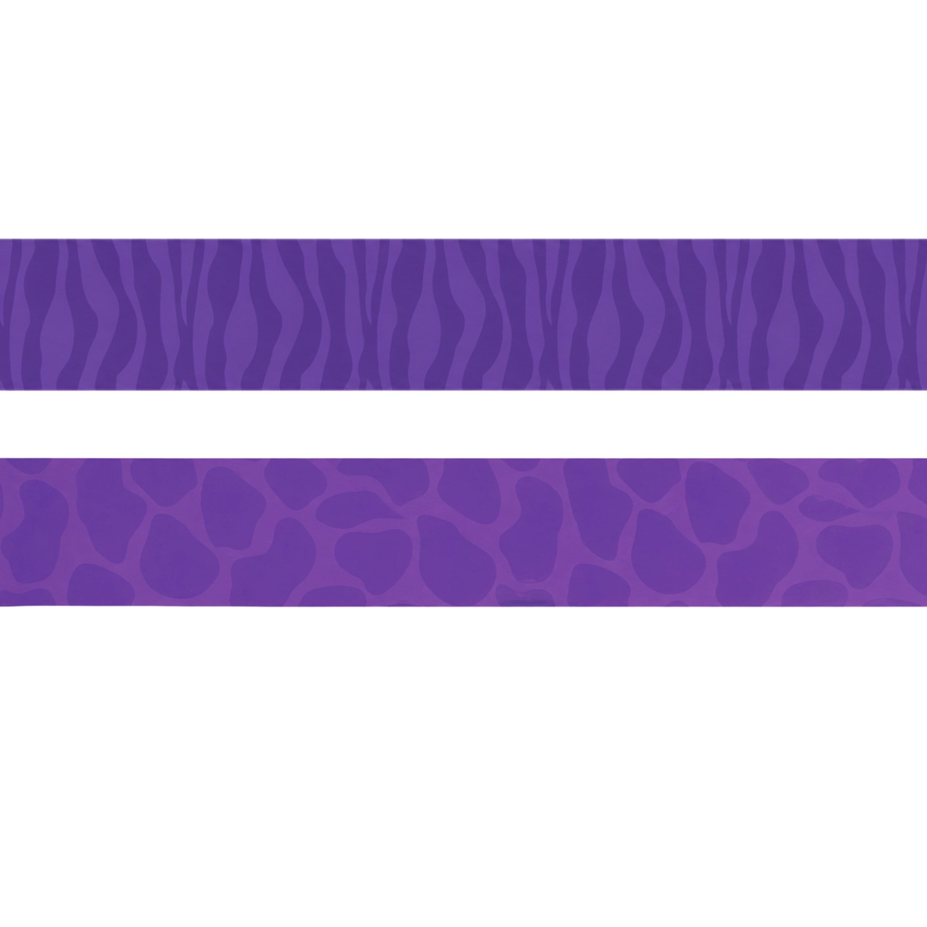 Double-Sided Purple Animal Print Trimmers - 36 ft