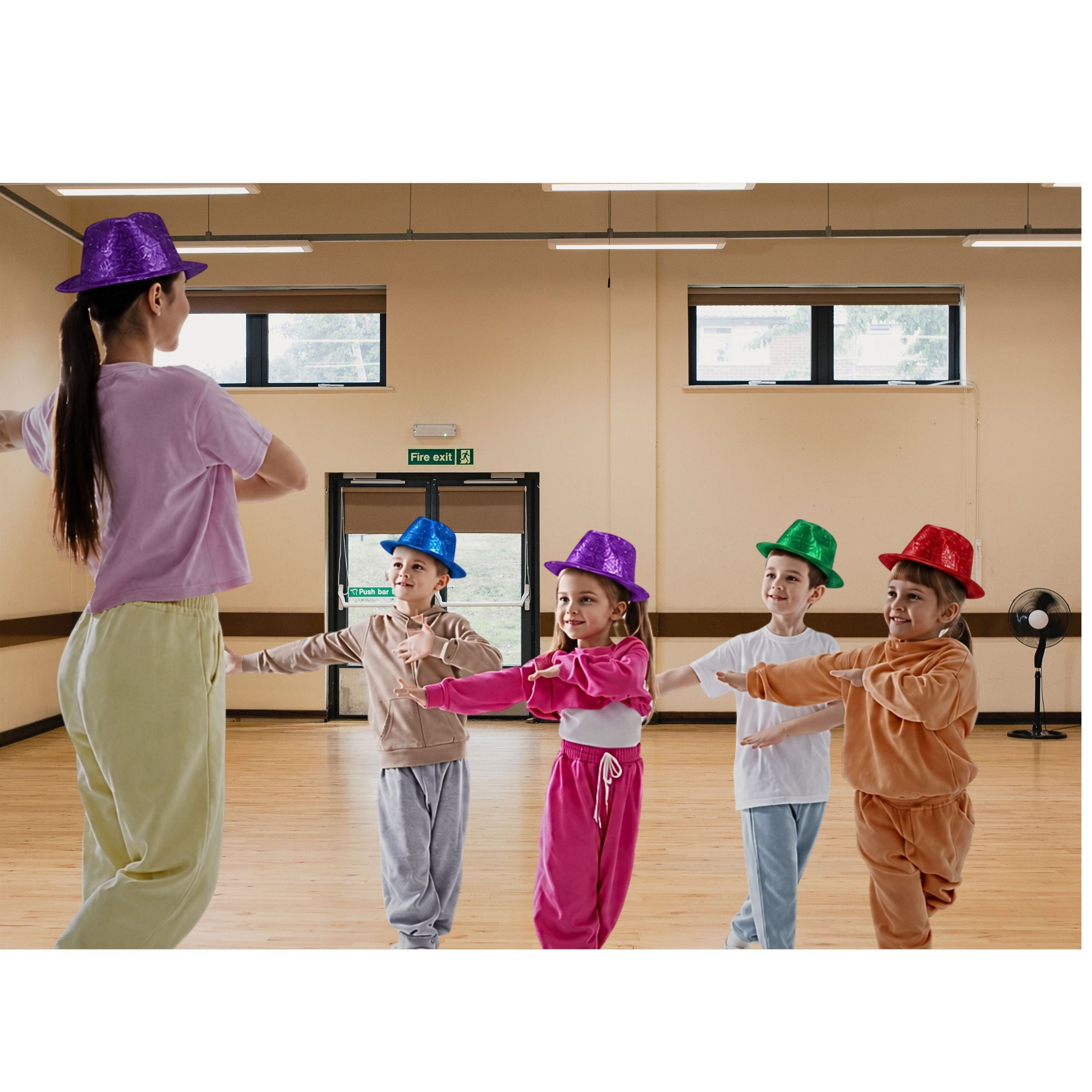 Glitter Dress-Up Dance & Theater Hats - Set of 12