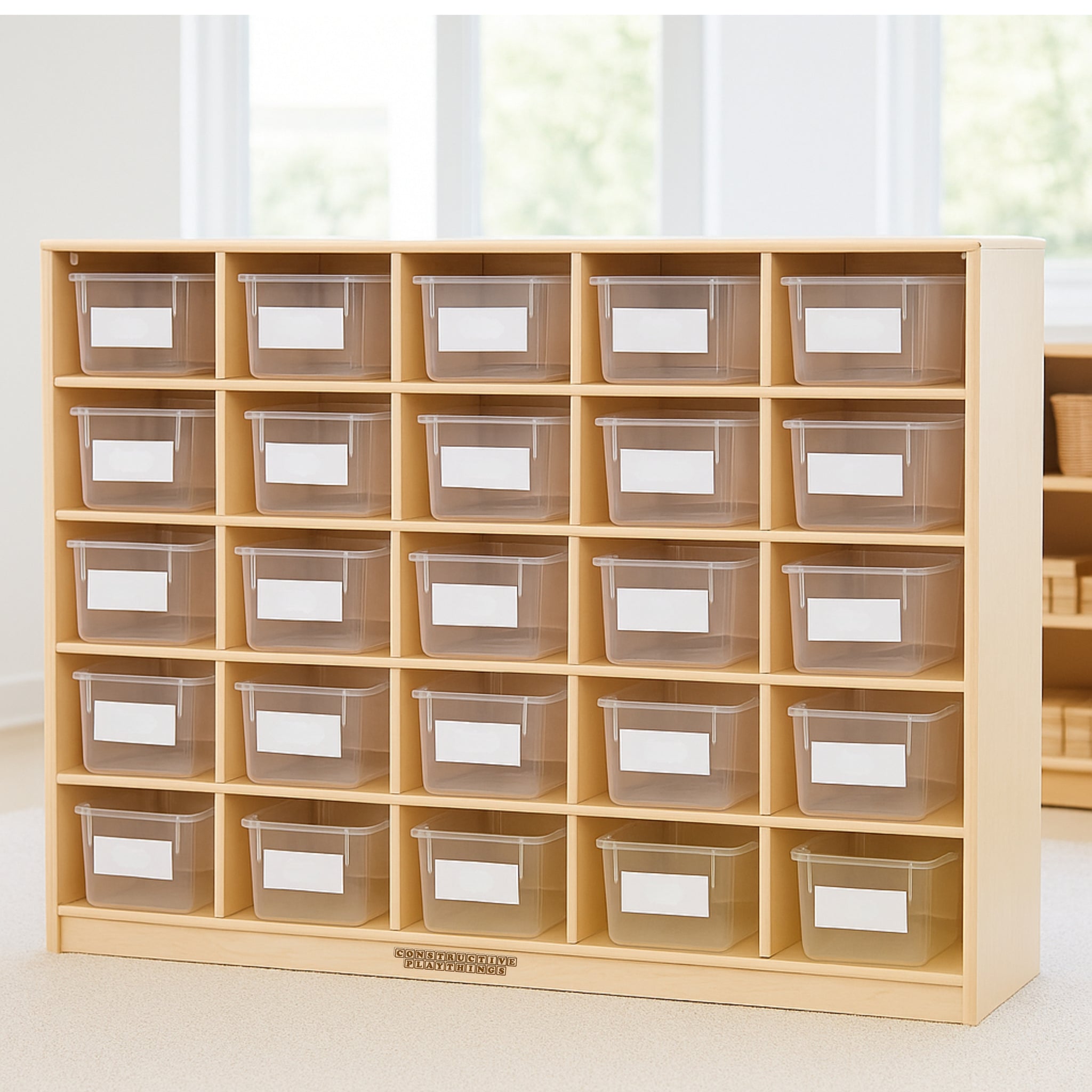 25 Tough Tote Organizer | Durable Birch Storage Unit with 25 Cubbies for Classro HOL-6625