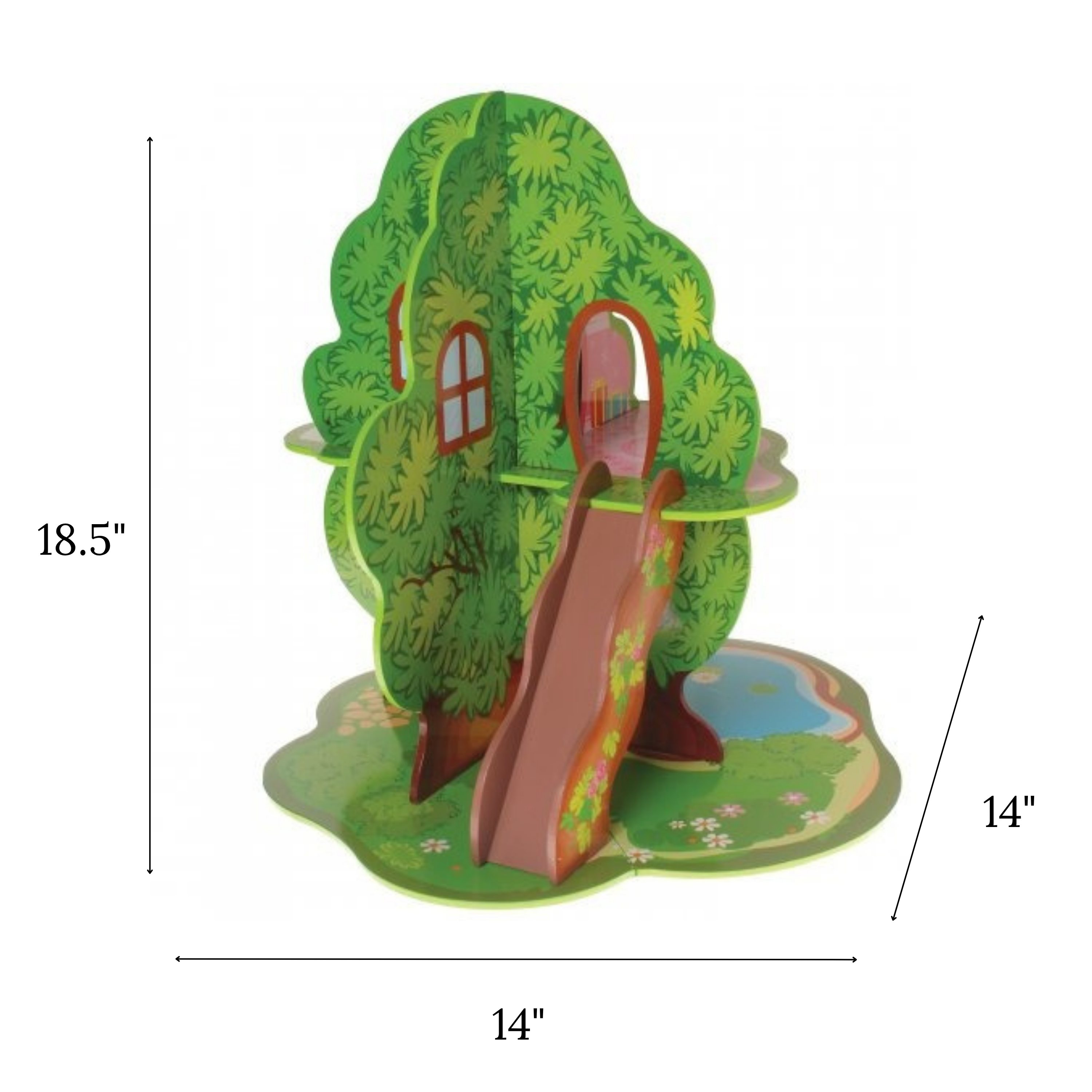 Woodland Treehouse Playset| Multi-Level with Steps & Swing