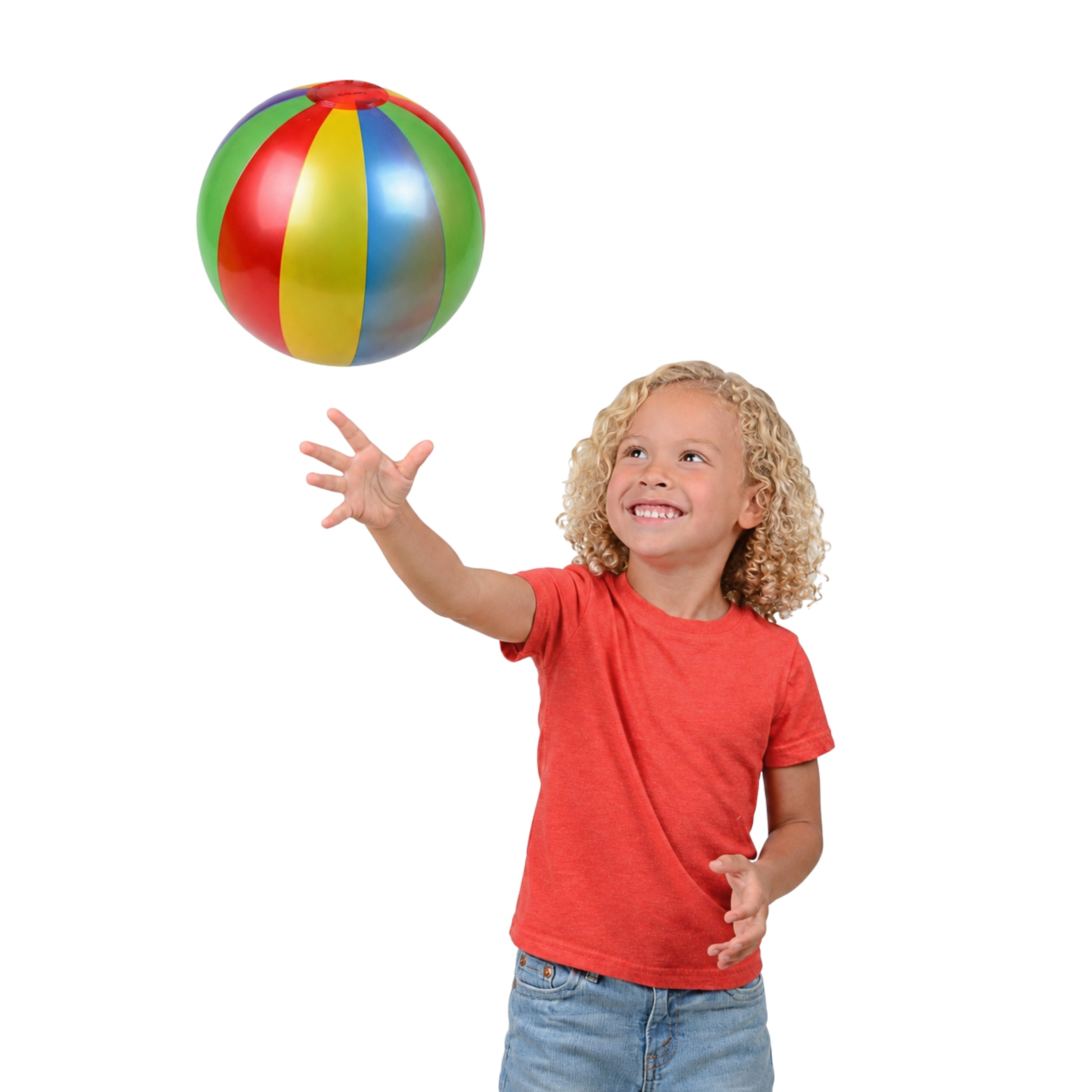 Rainbow Inflatable Beach Balls – 12 Pack, 9"