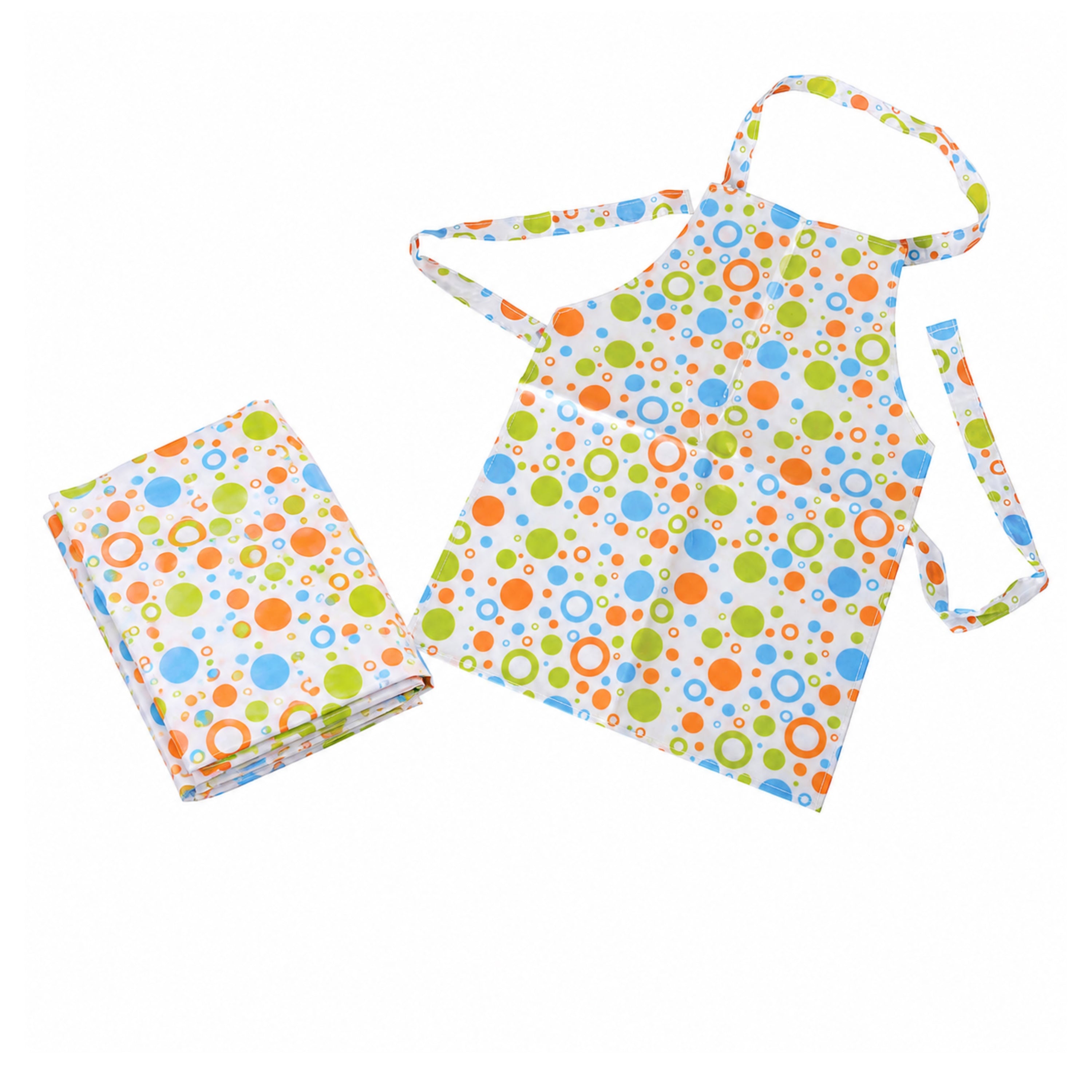 Durable Vinyl Splat Mat & Apron Set | Toddler Art Mess Protection