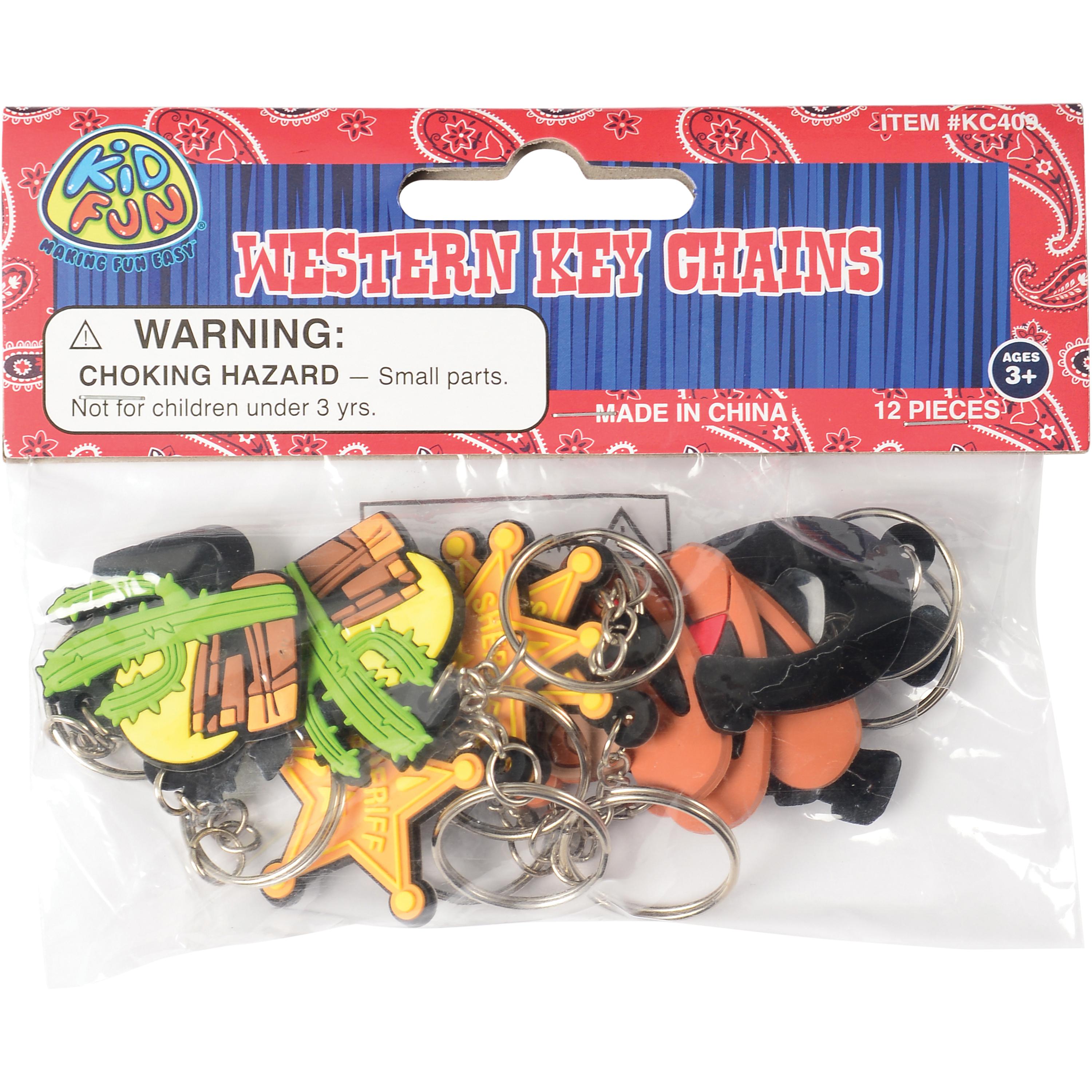 Camp Rewards Western Theme Backpack Charms/Keychain – Set of 12