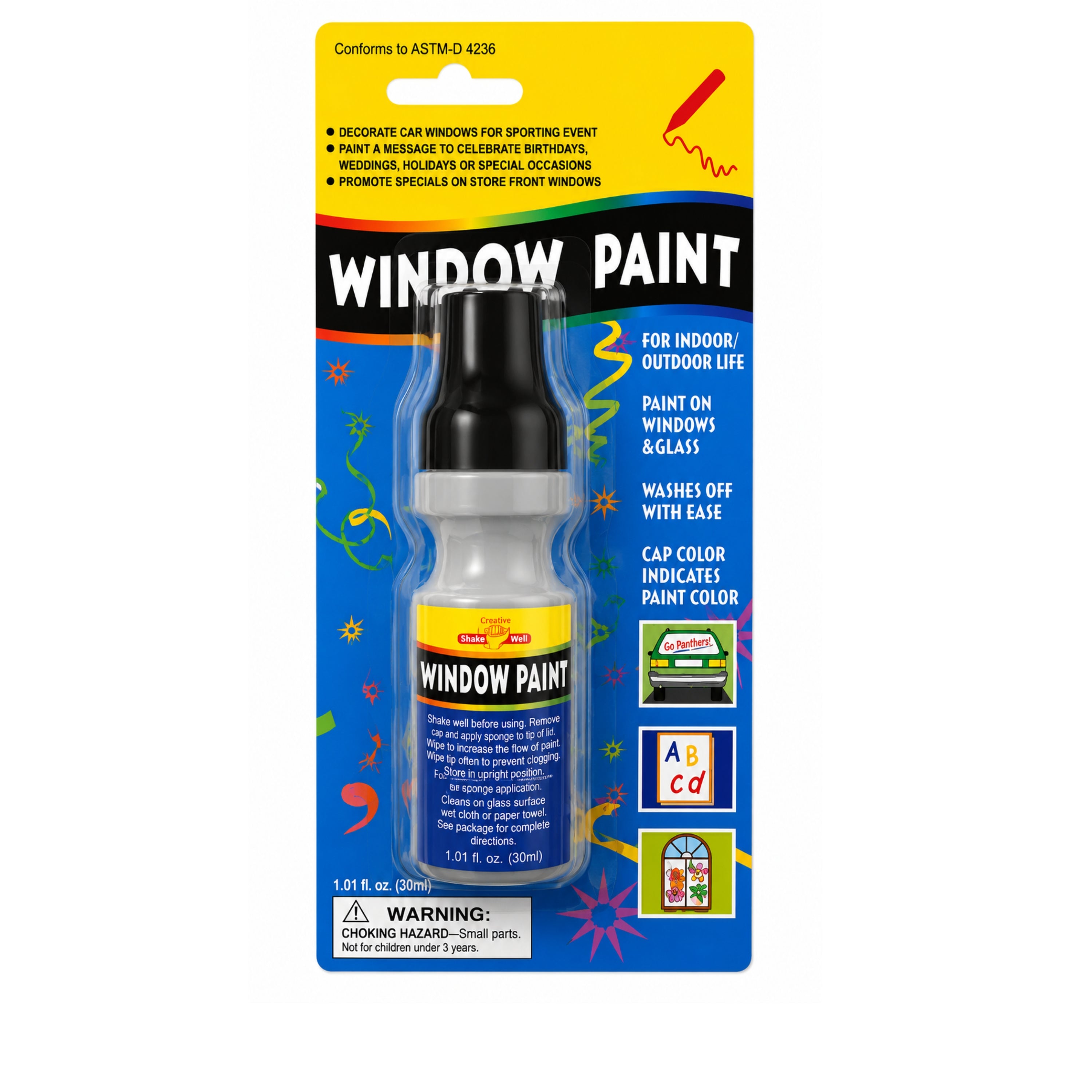 Window Paint Marker – Washable Paint for Glass & Windows