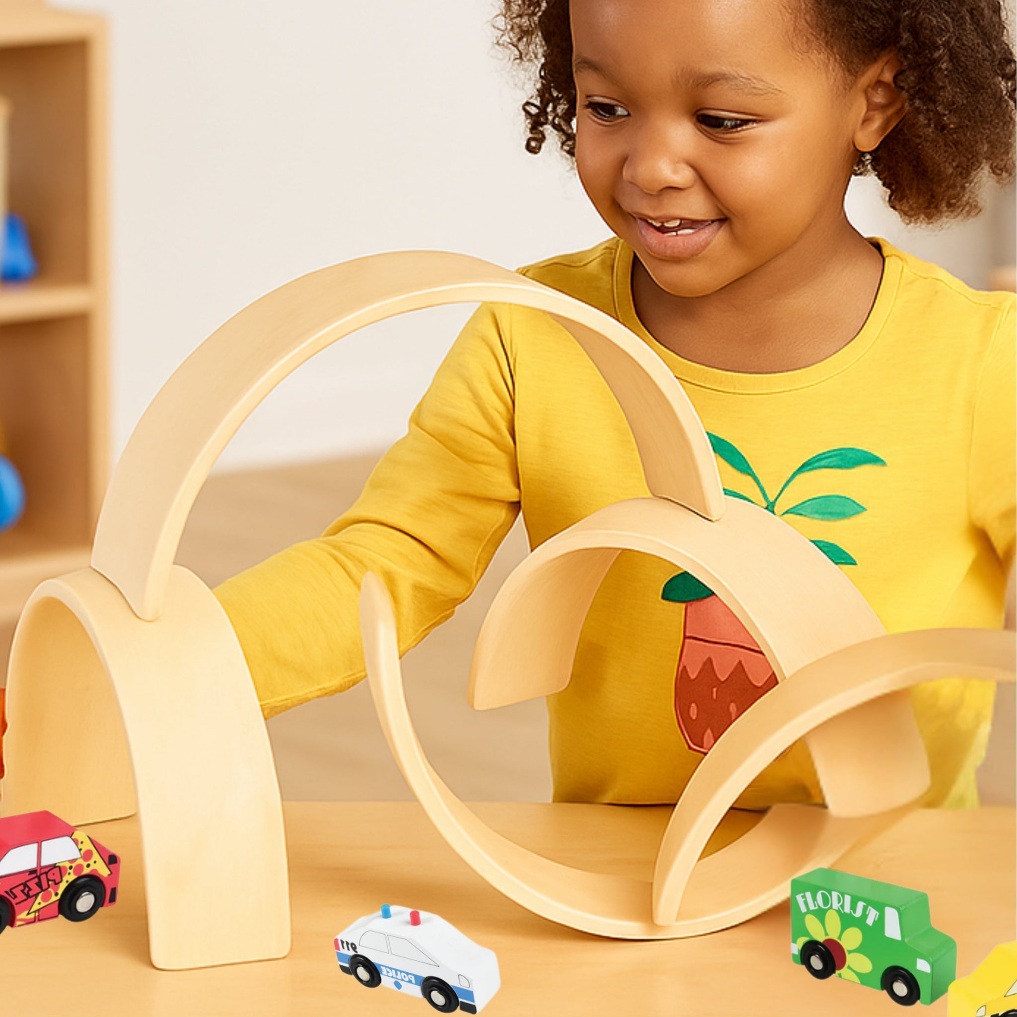 Unit Block Arches Set | 5-Piece Hardwood Building Accessories for ...