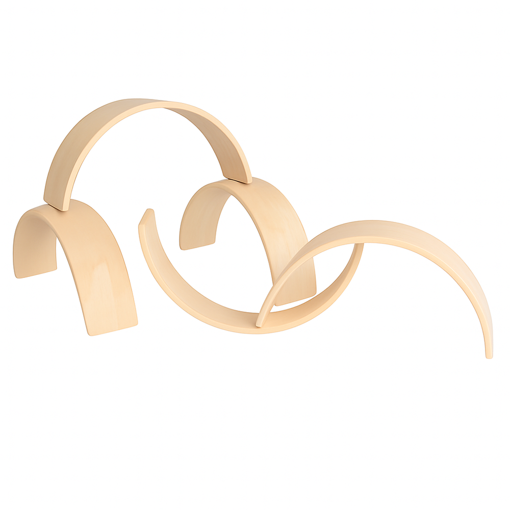 Unit Block Arches Set | 5-Piece Hardwood Building Accessories for ...