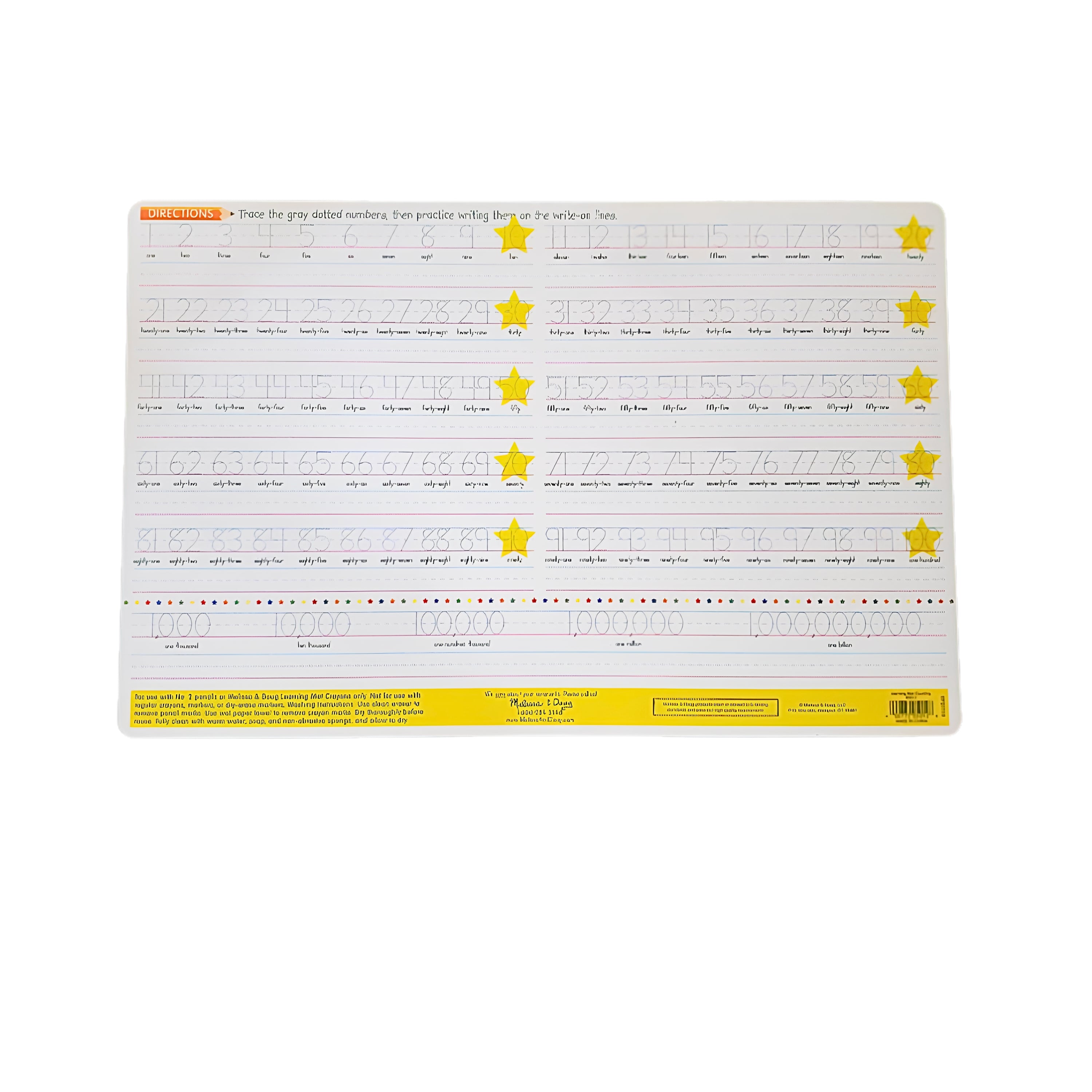 Learning Mat - Counting to 100 Write-A-Mat