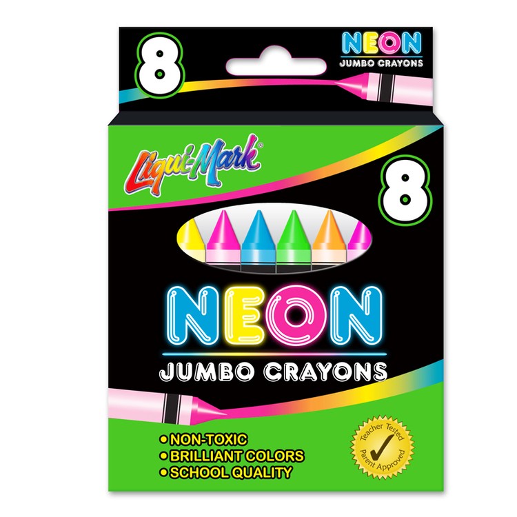 Neon Jumbo Crayons - Set of 8