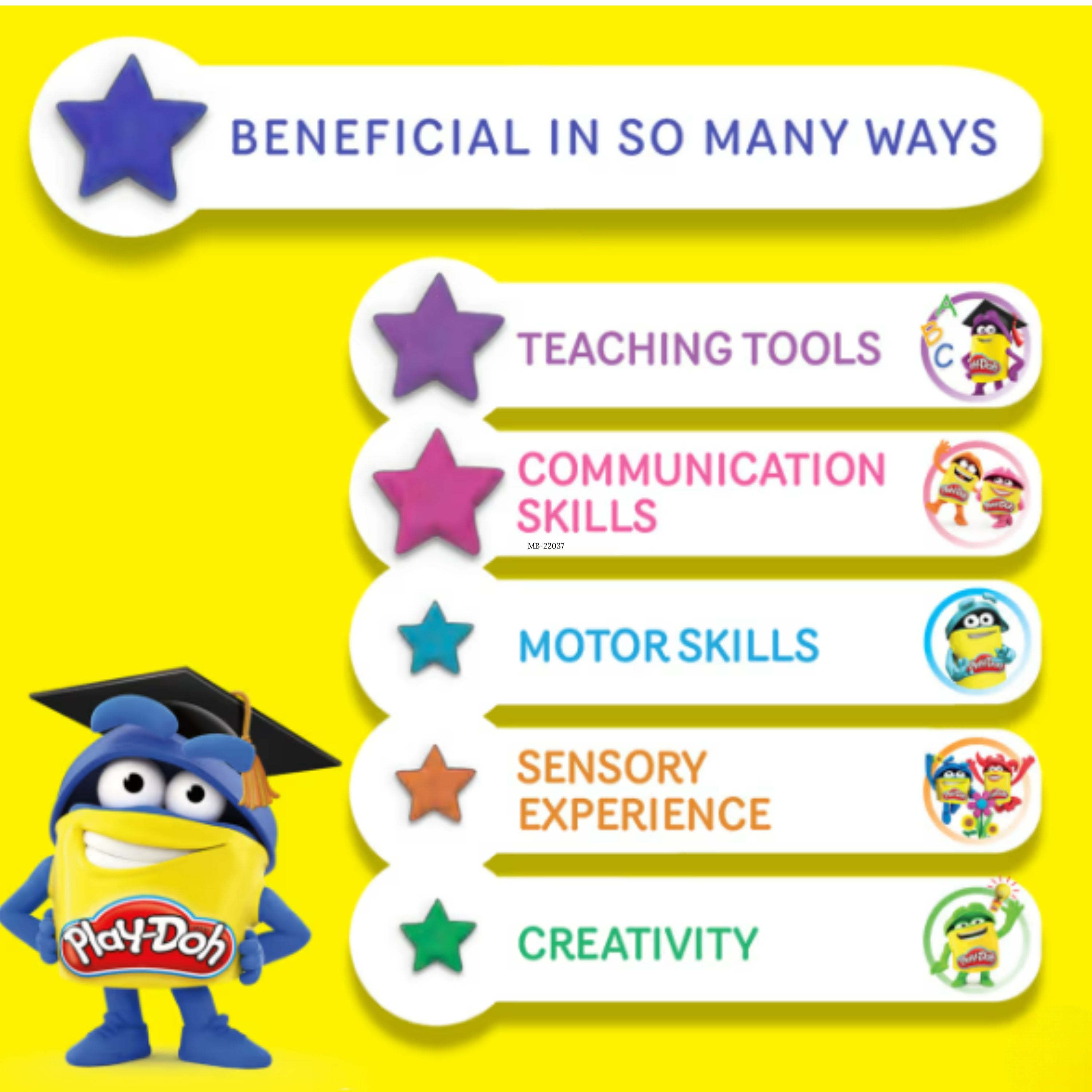 Play-Doh Mini Dough Classroom Pack – 10 Individual Tubs for Ages 2+