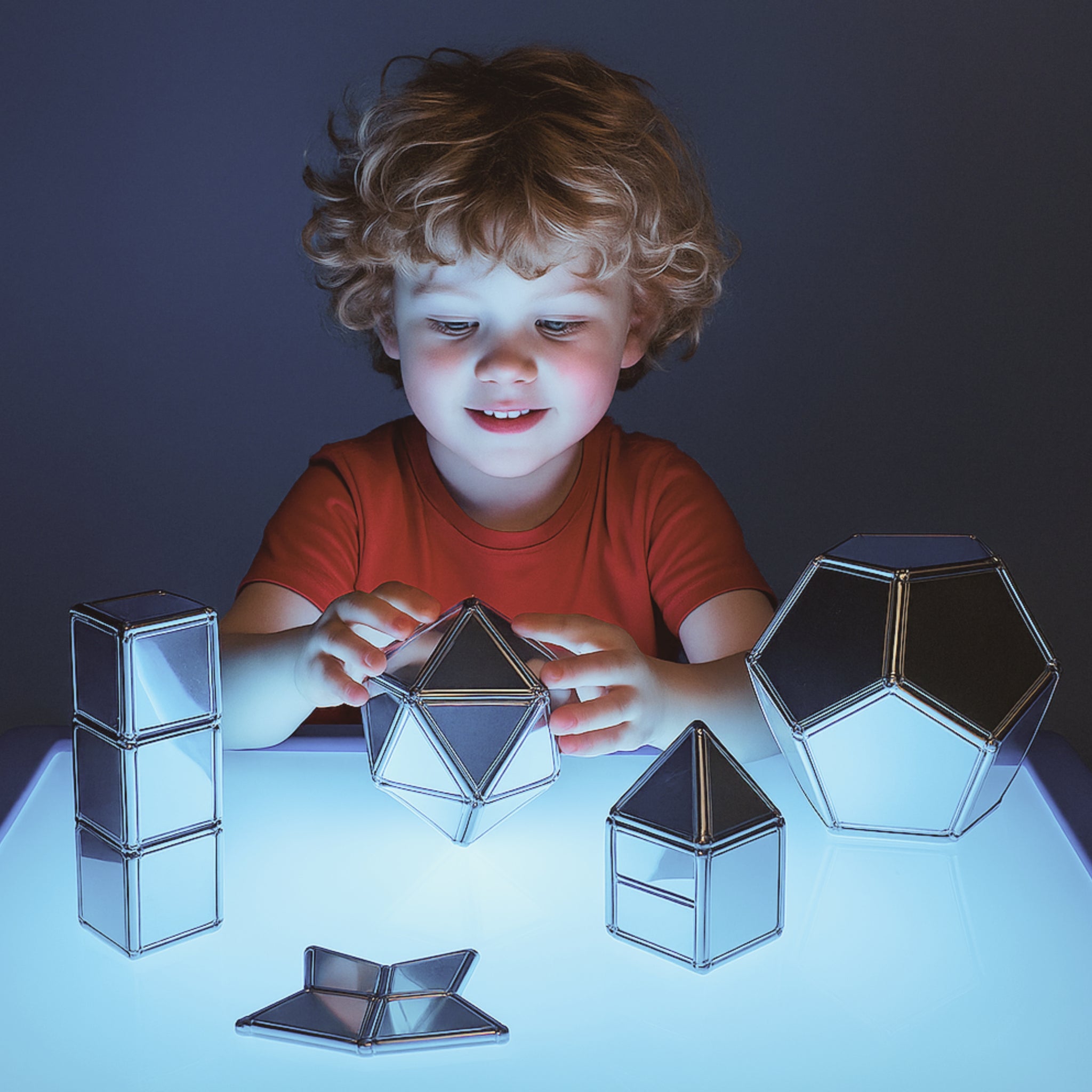 Mirrored Magnetic Polydron Set | 48-Piece STEM Building Blocks for Kids ...