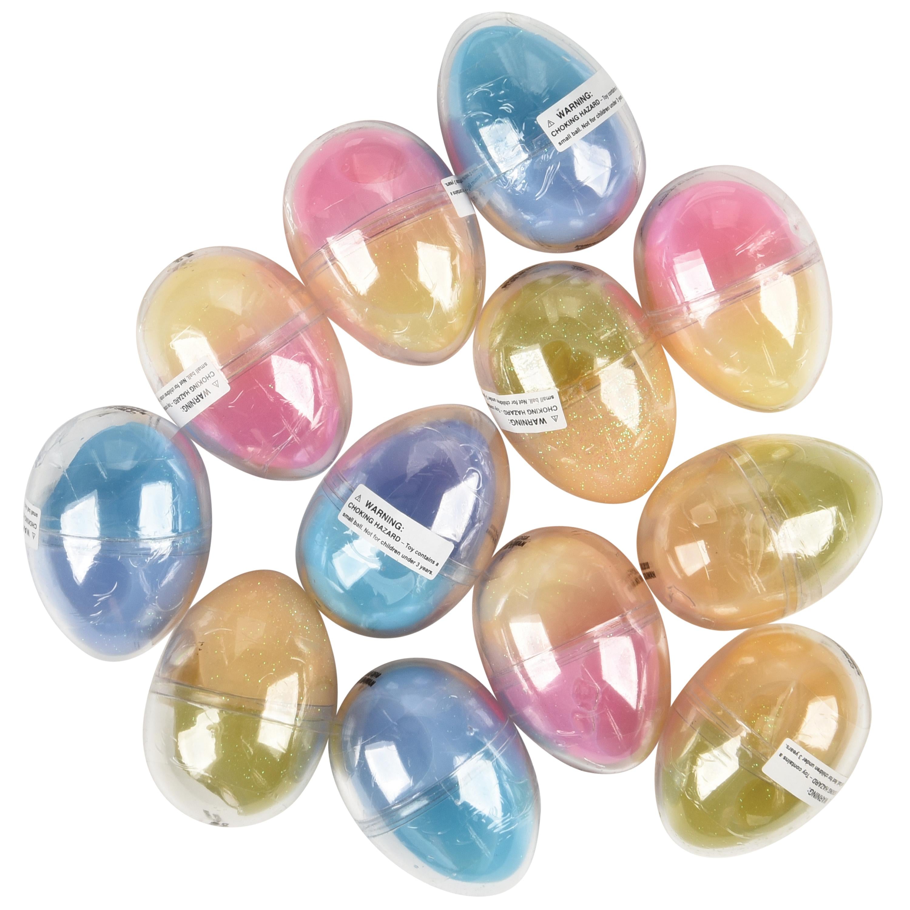 Assorted Color Glitter Putty in Egg-Shaped Container – 2.5"