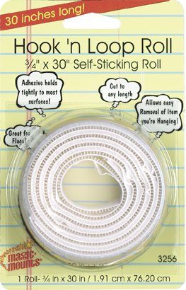 Hook-and-Loop Fastener Roll – ¾" x 30"