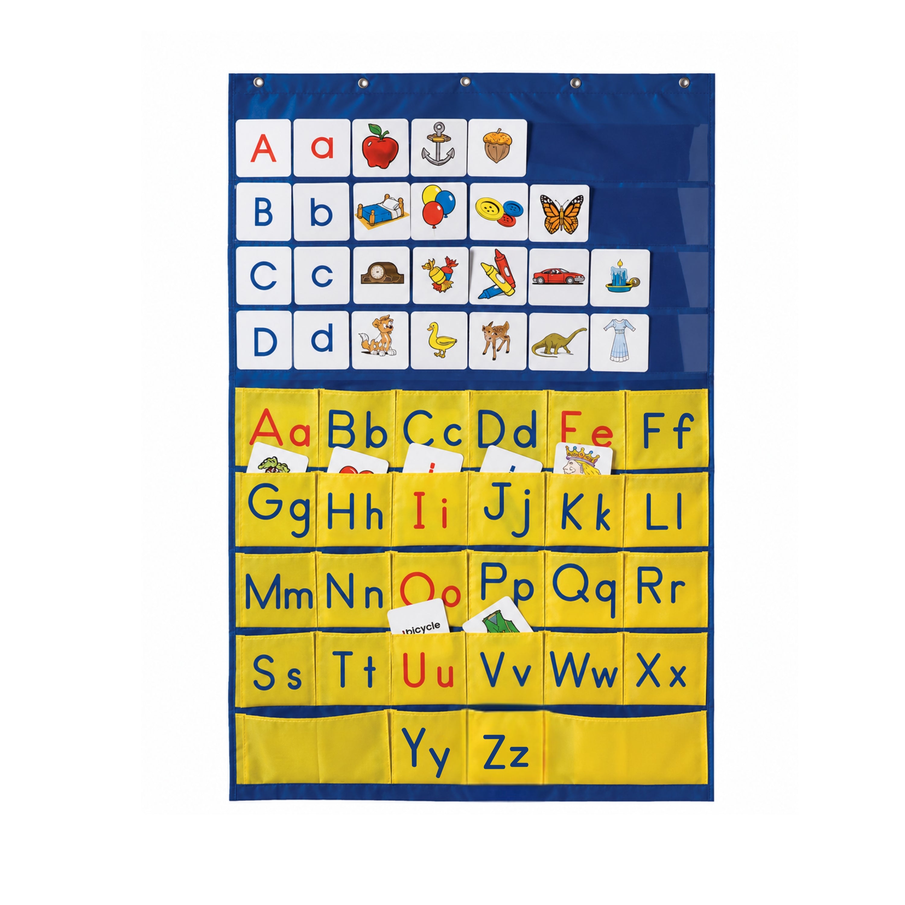 Alphabet Pocket Nylon Chart with 156 Picture Cards & 52 Letter Cards