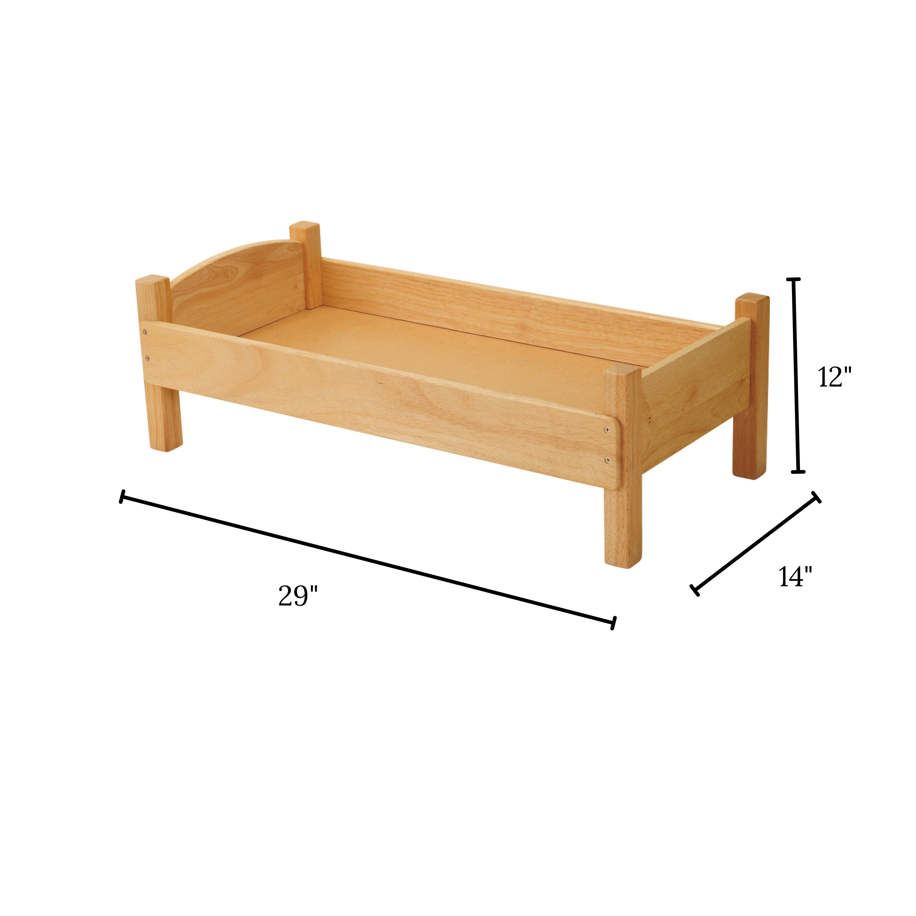 Montessori Solid Hardwood Baby Doll Bed