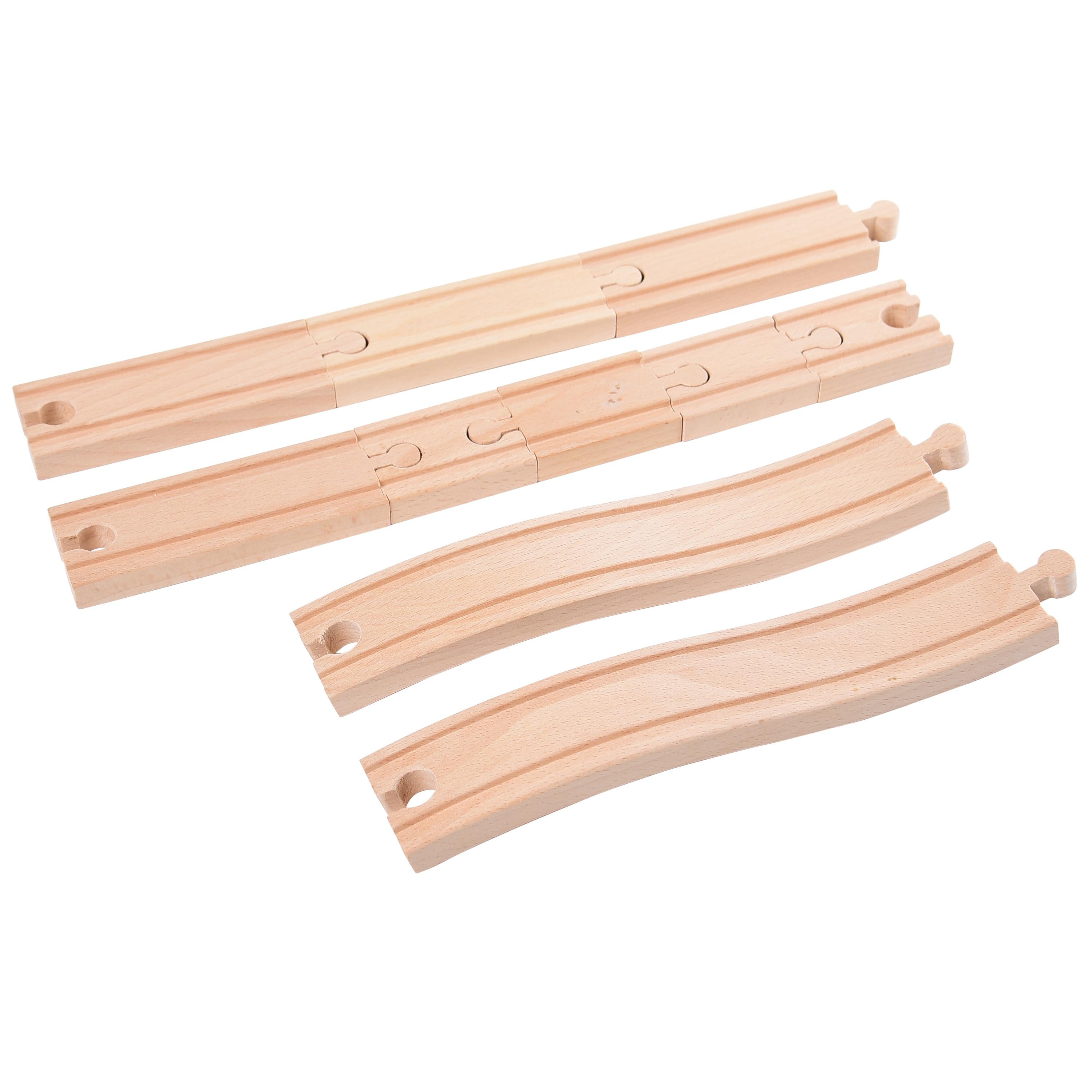 Wooden Train Track Set, 26 Pieces