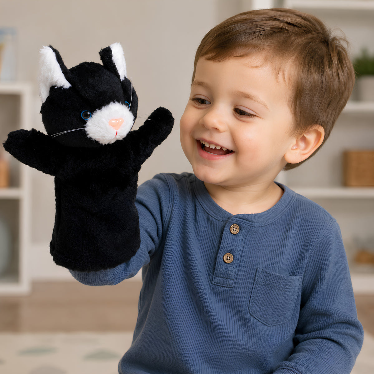 Slip-On Soft Toddler Puppet - Cat 10