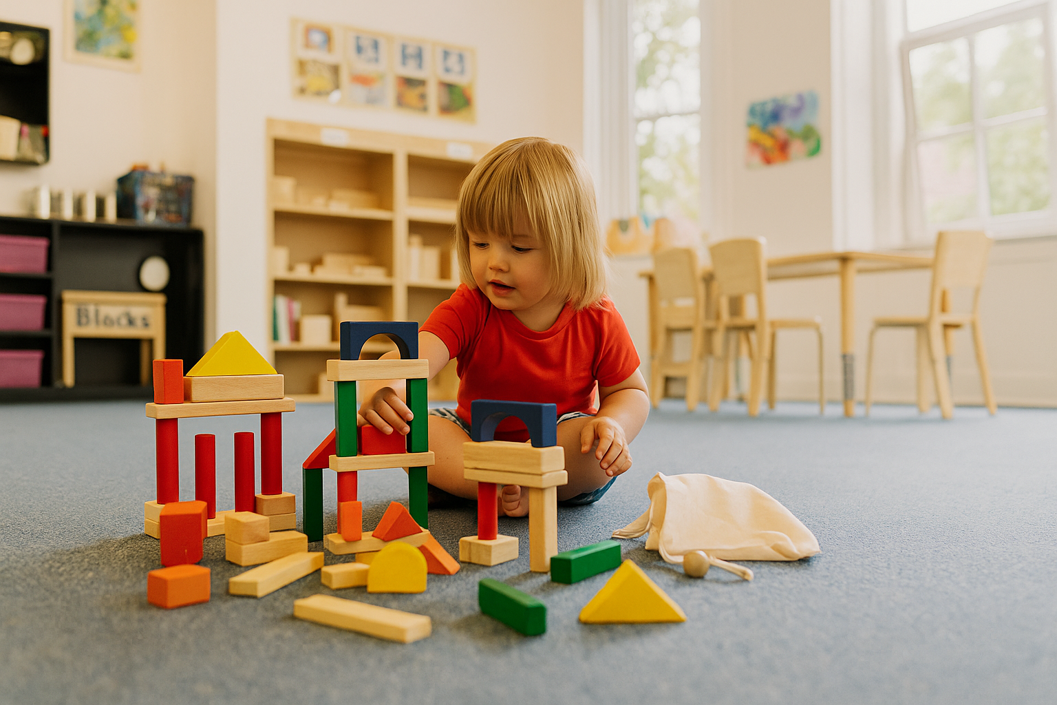 Tabletop Wood Blocks In A Bag