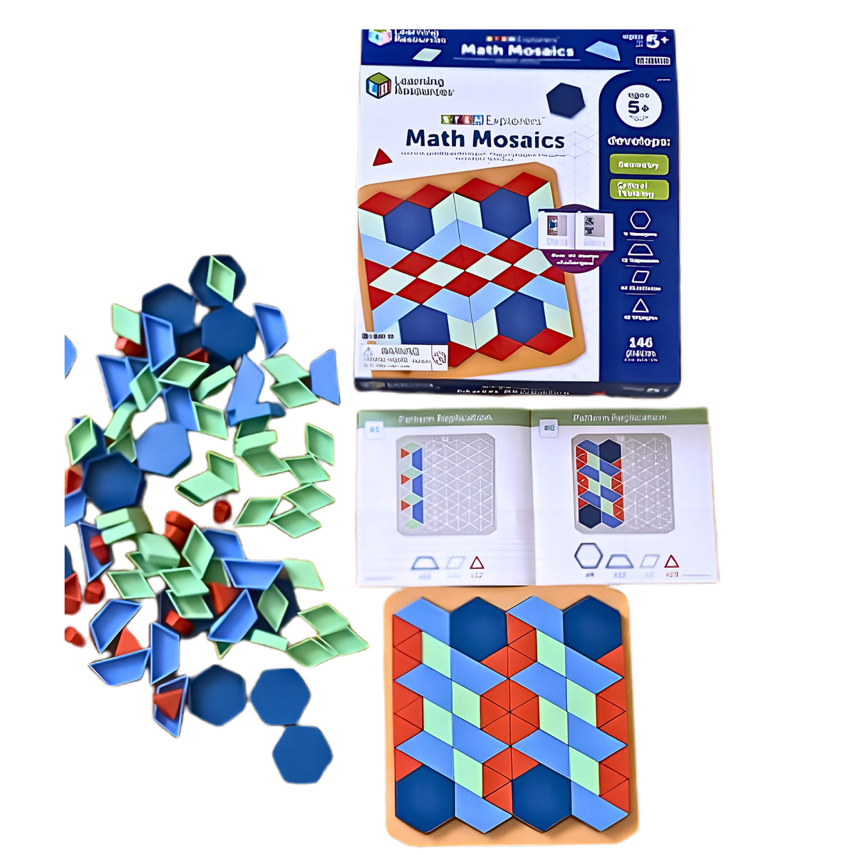 Math Mosaics, Number Stackers & Geometry STEM Challenge Set