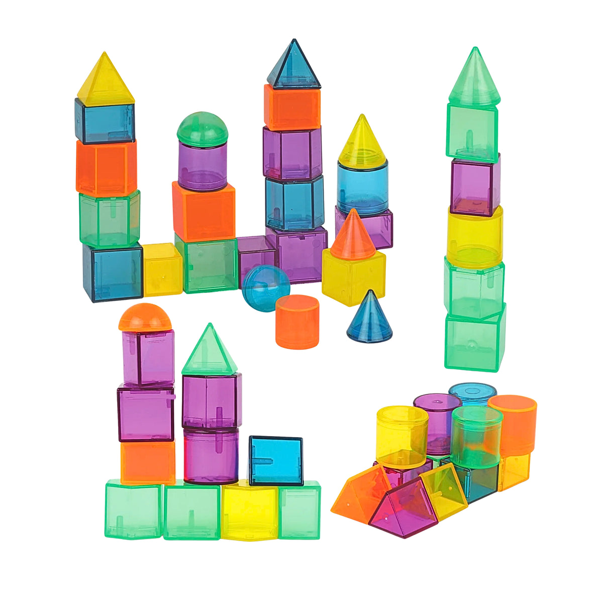 Math Mosaics, Number Stackers & Geometry STEM Challenge Set