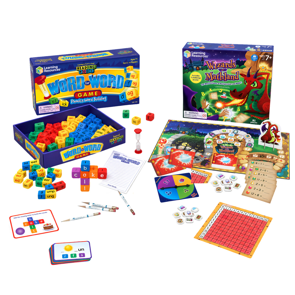 Math & Word Wizards Learning Games Bundle