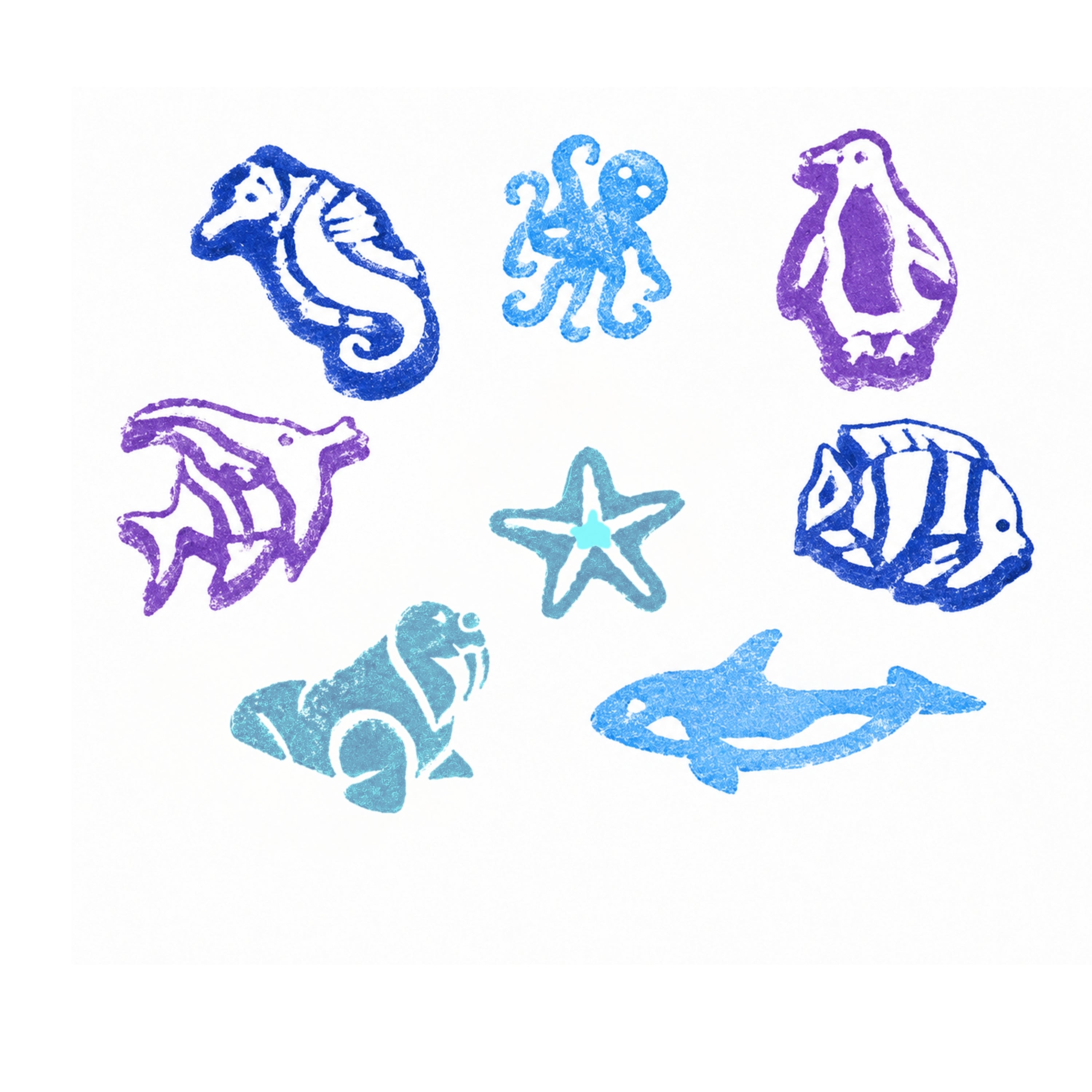 Jumbo Washable Mega Stamp Pad – Ocean Colors