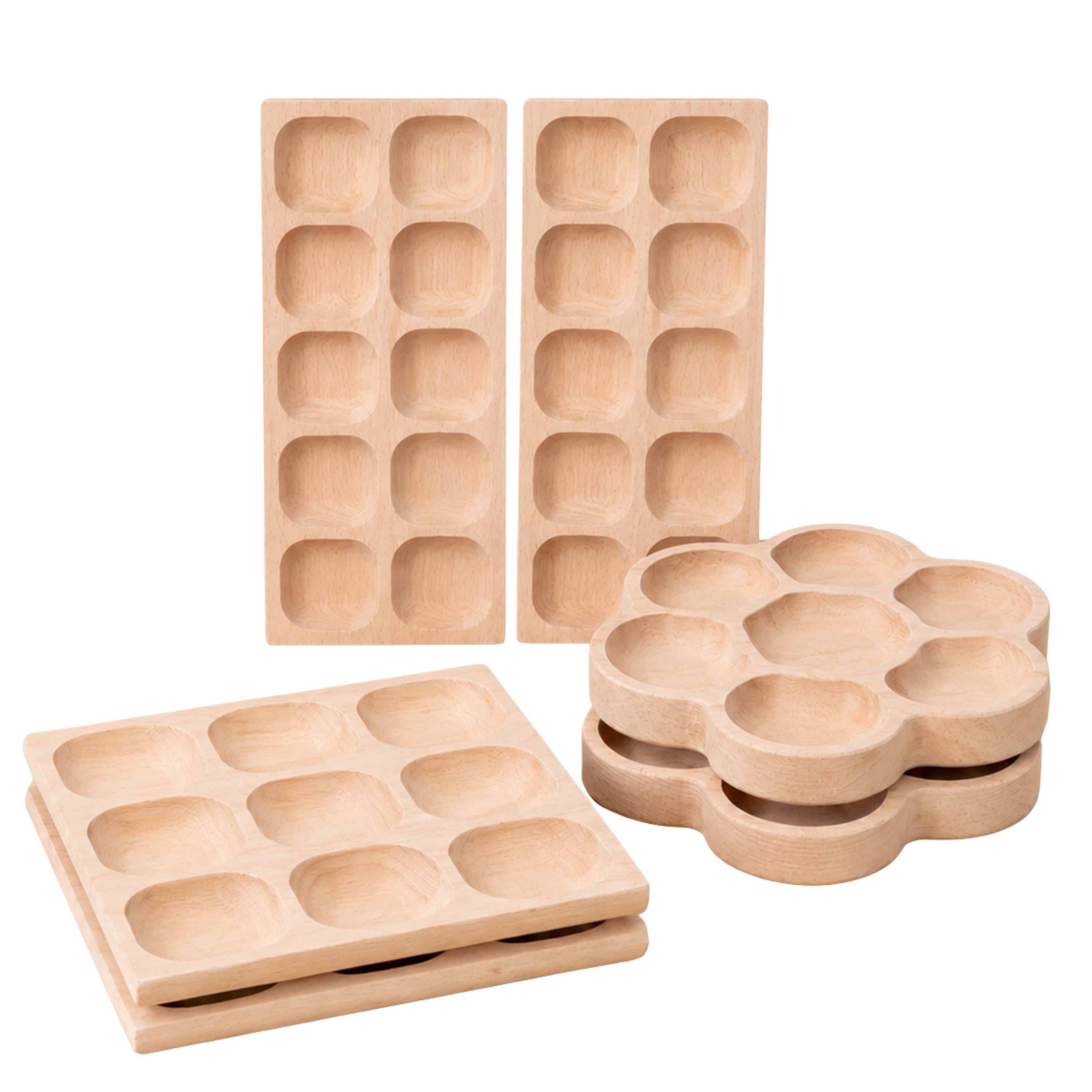 Natural Sorting & Counting Tray Collection