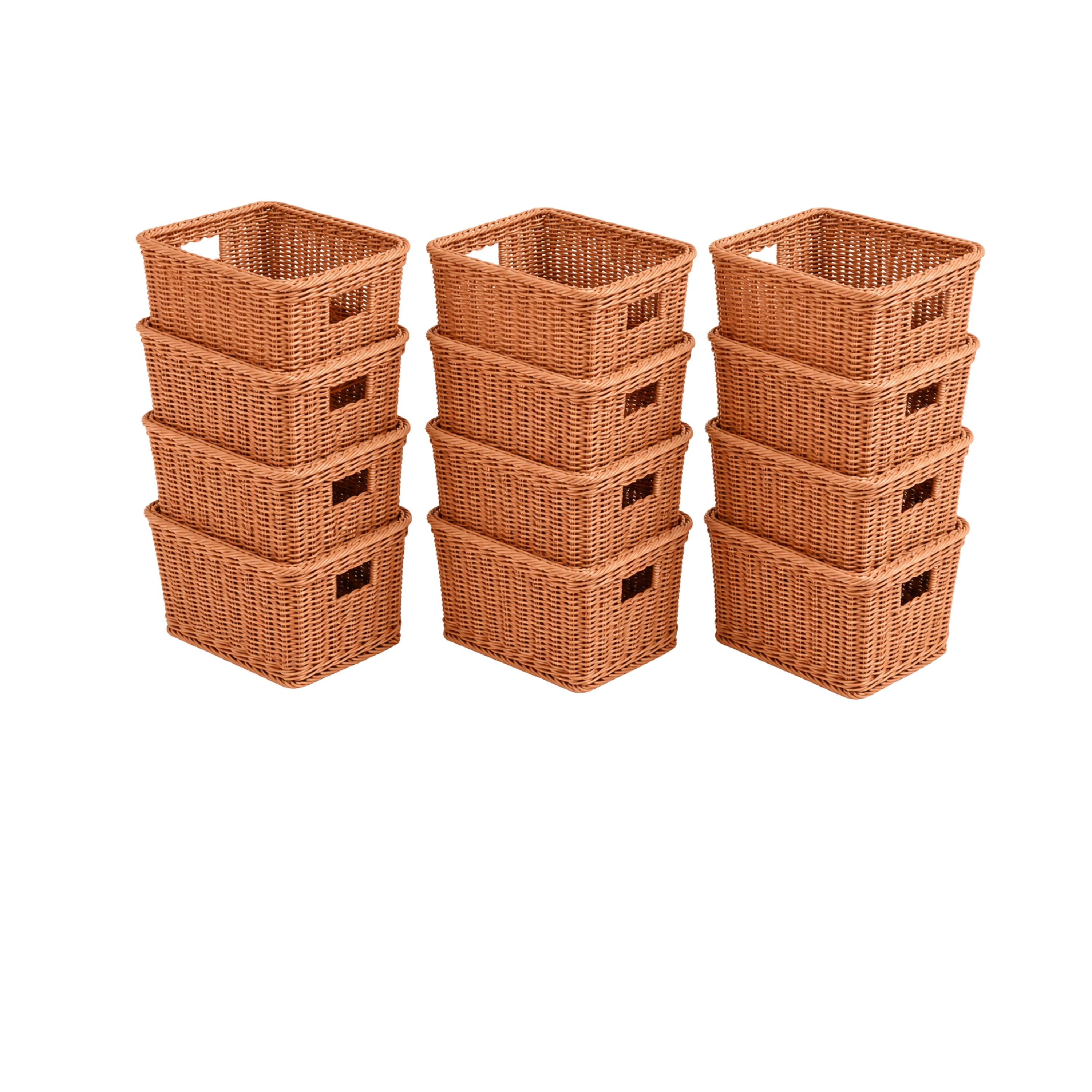 Natural Birch Storage & Basket Organization Center
