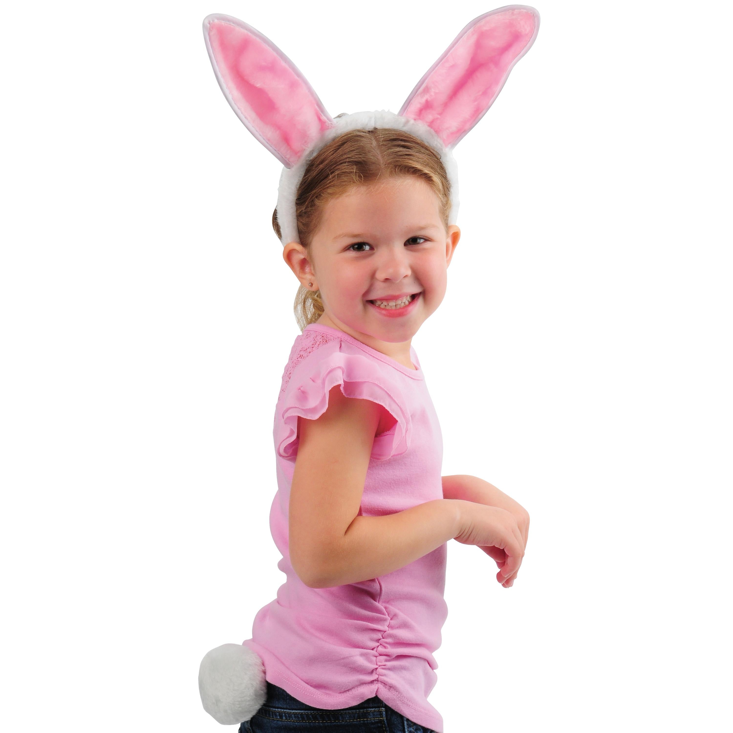 Kids Bunny Dress-Up Set – Ears, Bow Tie & Tail for Preschool Dramatic Play