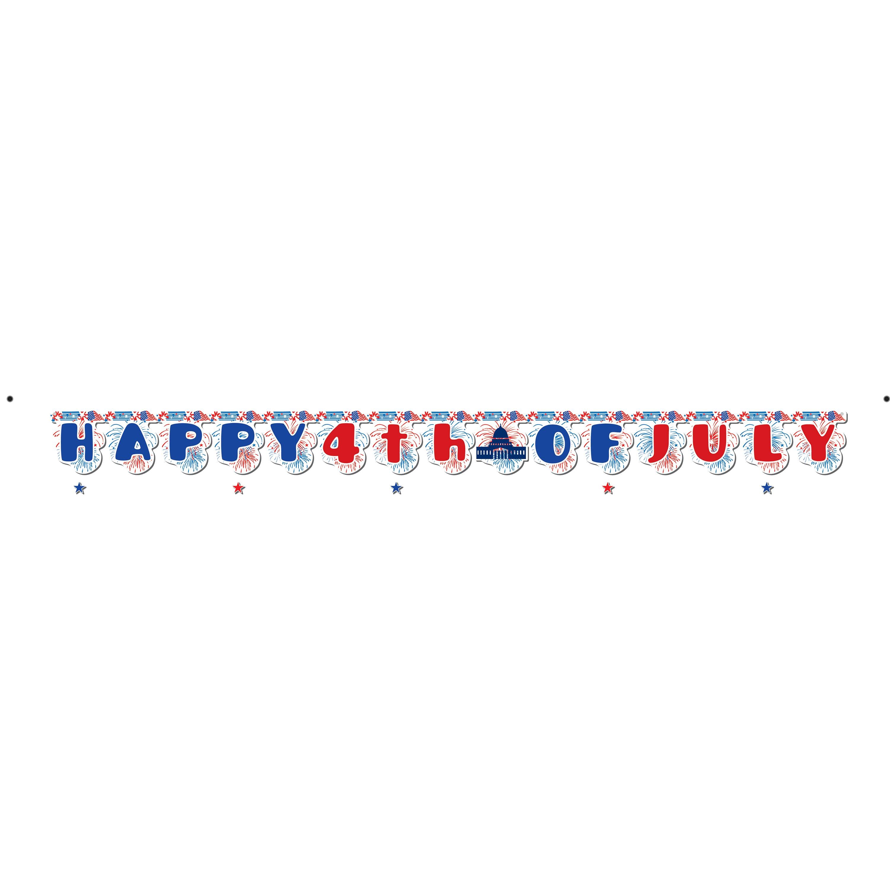 Happy 4th of July Classroom Banner Decoration