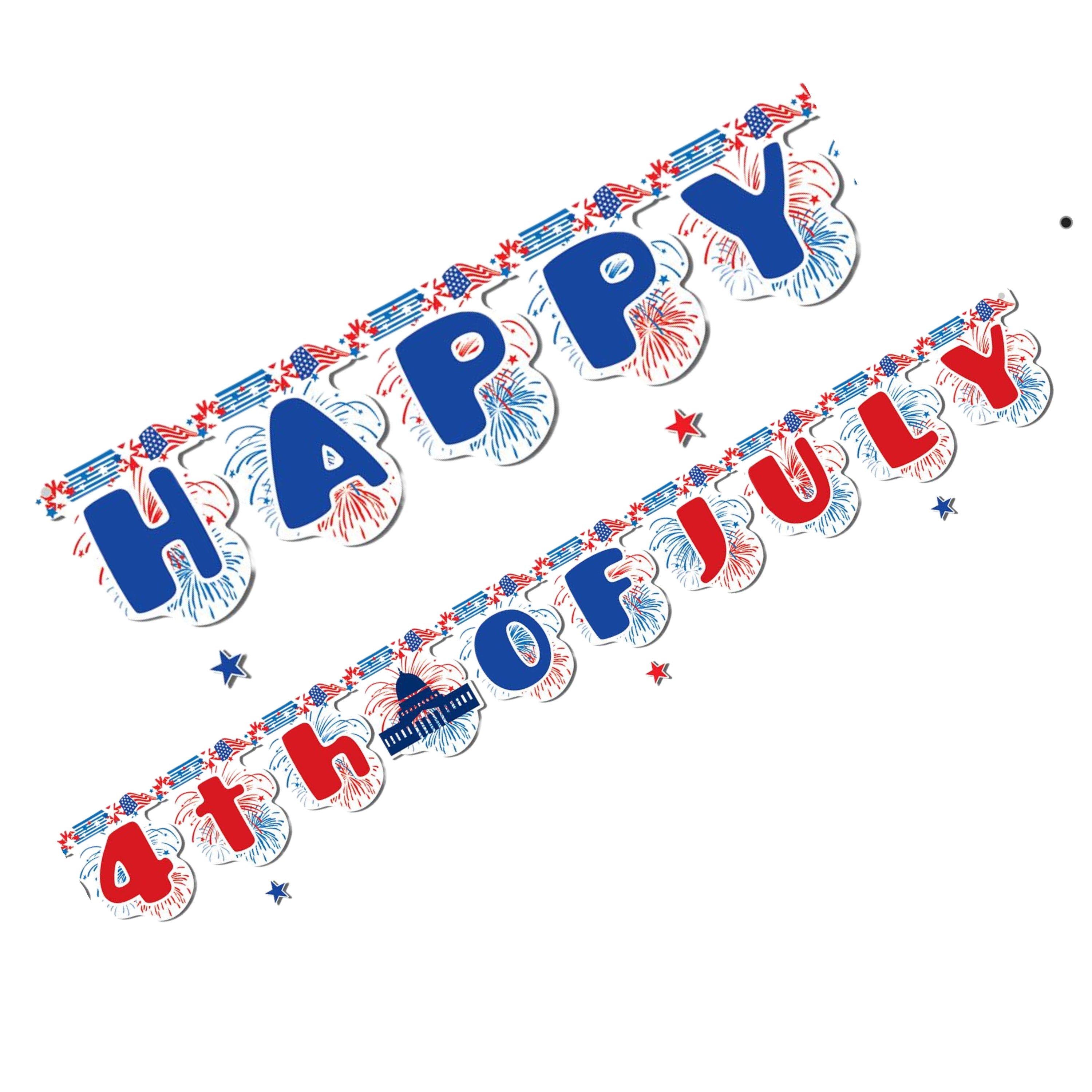 Happy 4th of July Classroom Banner Decoration