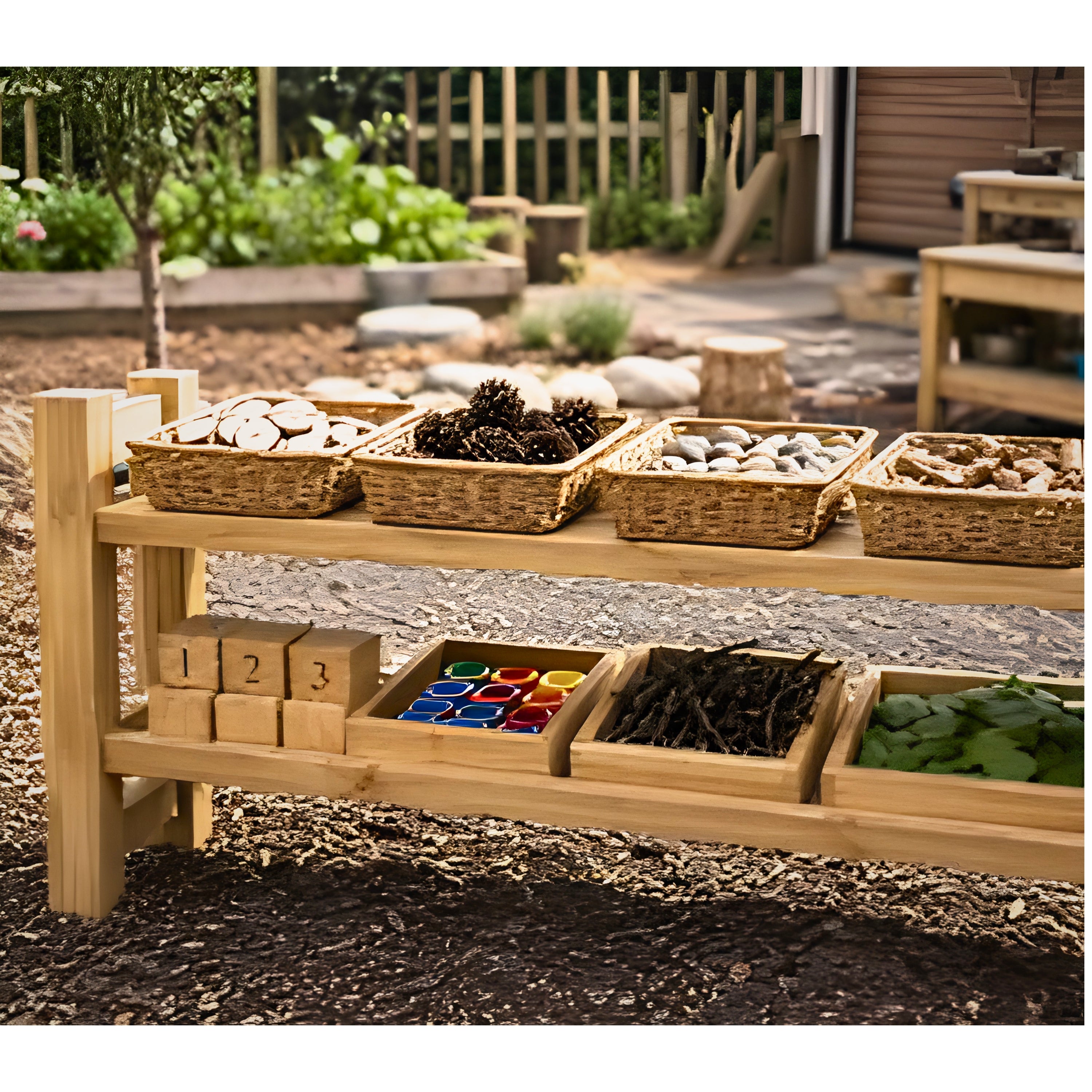 Indoor/Outdoor Loose Parts Storage Rack