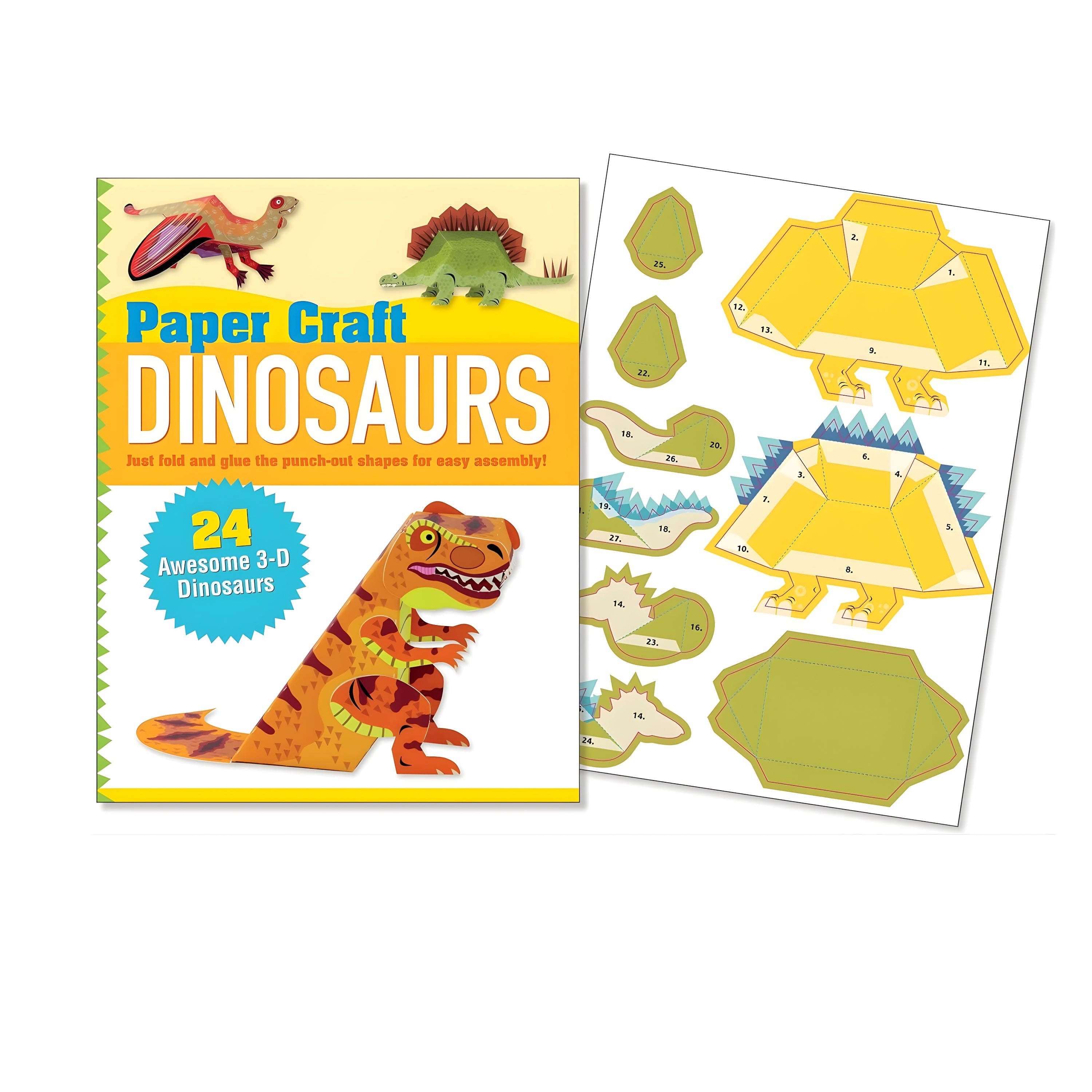Paper Craft Dinosaurs Activity Book