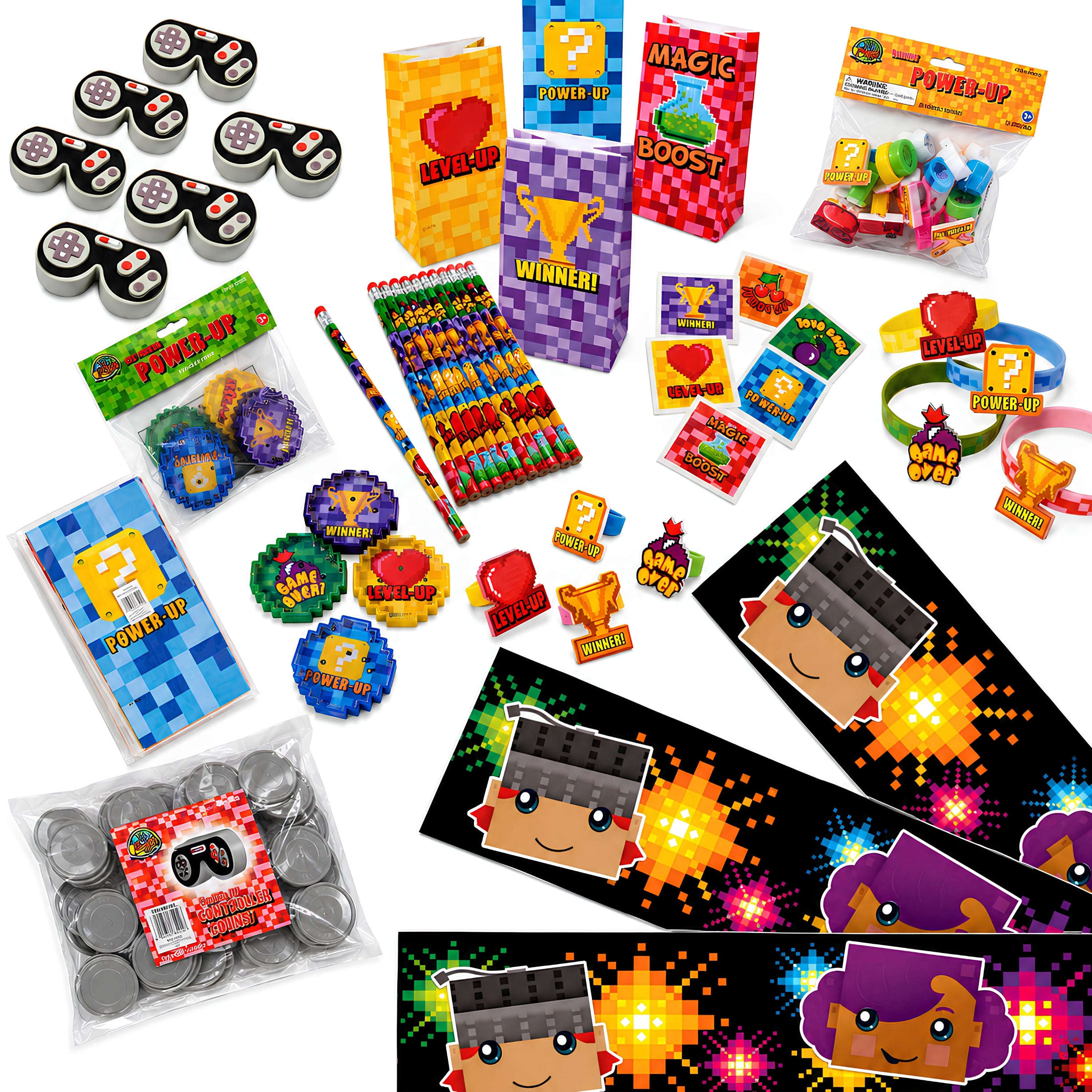 Power Up Theme Student Rewards & Classroom Decor Motivation Bundle