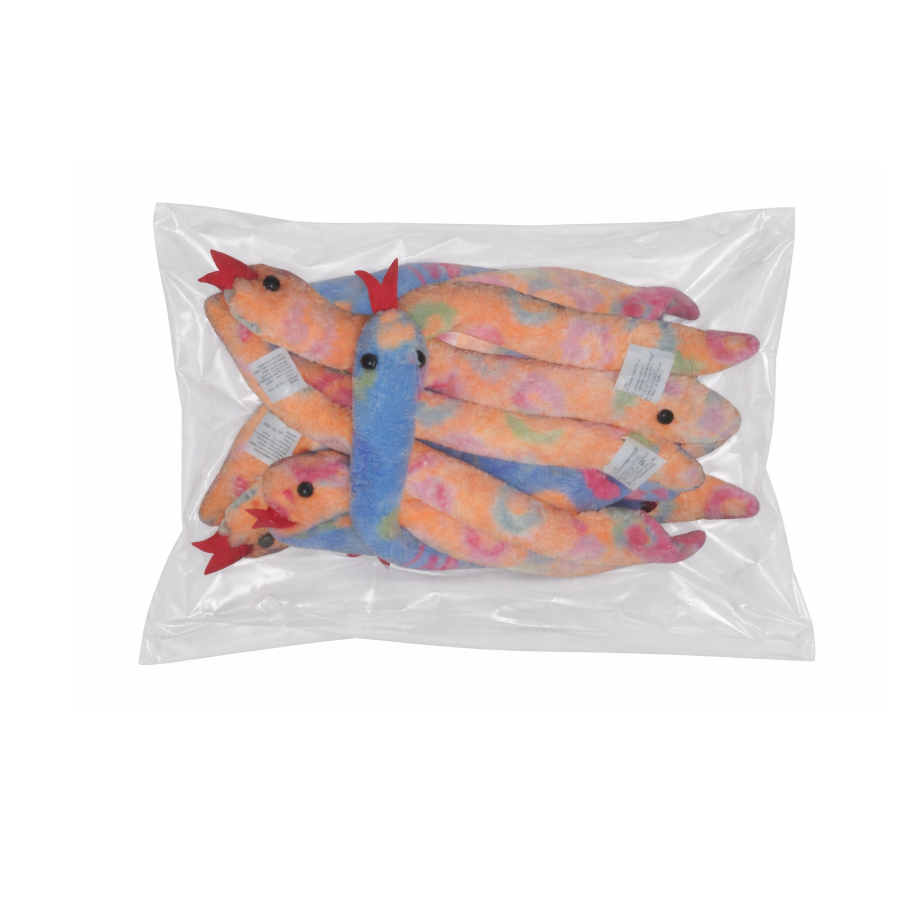 Plush Sensory Rainbow Swirl Snakes - Set of 12