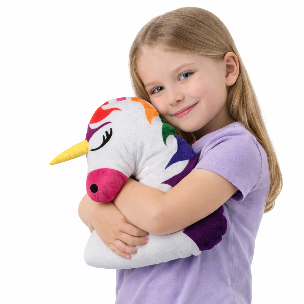 Plush Rainbow Unicorn SEL Buddy Pillow – 13"