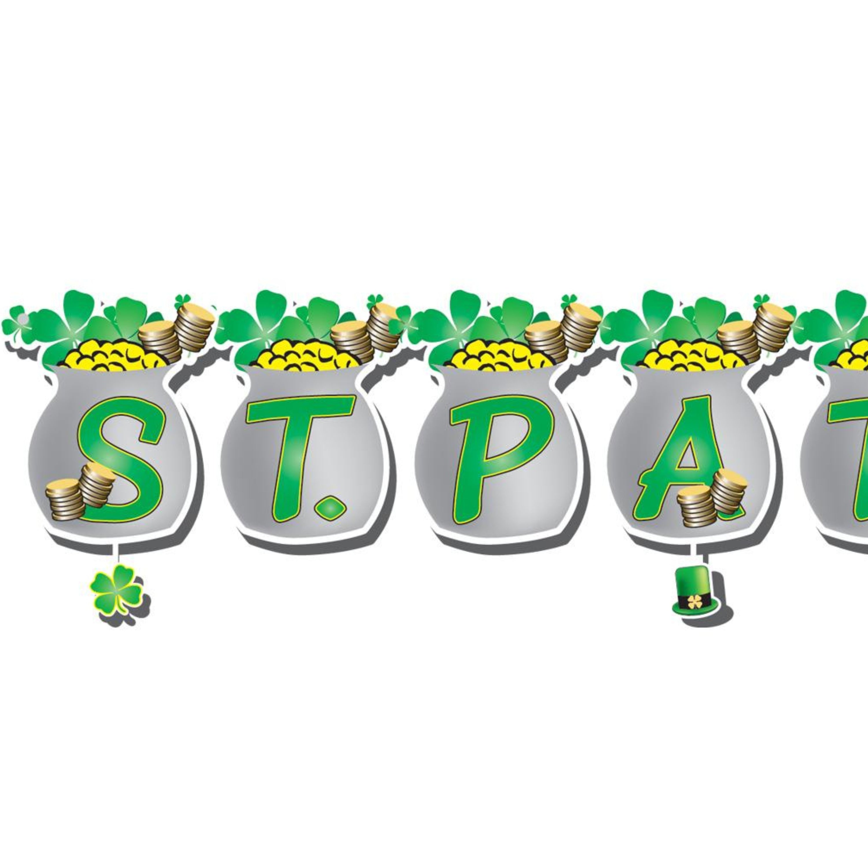 St. Patrick’s Day Classroom Banner – Festive Shamrock & Pot of Gold Décor