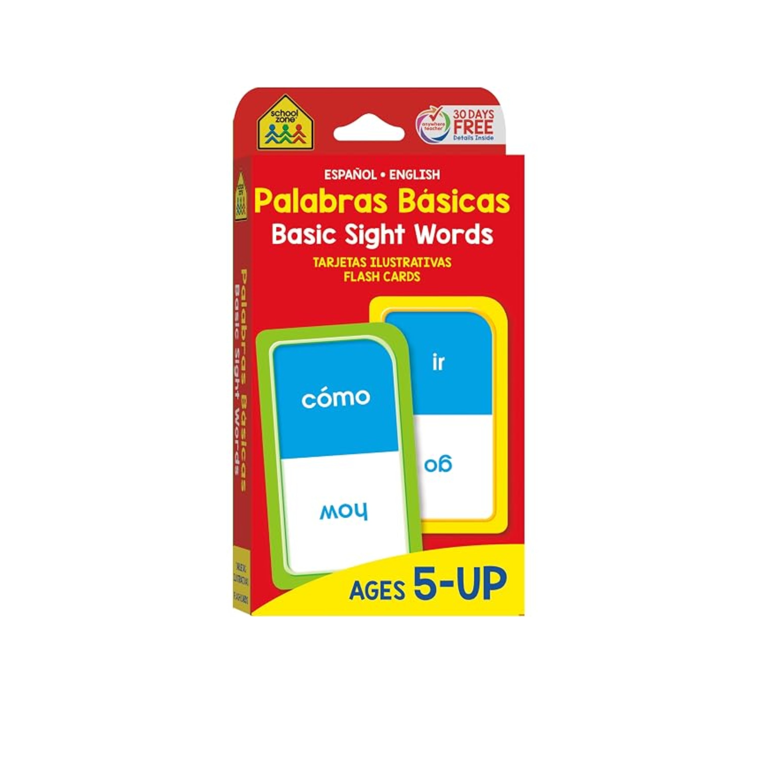 Spanish-English Sight Words Flash Cards – Bilingual Early Reading & ESL Learning, 56 Cards