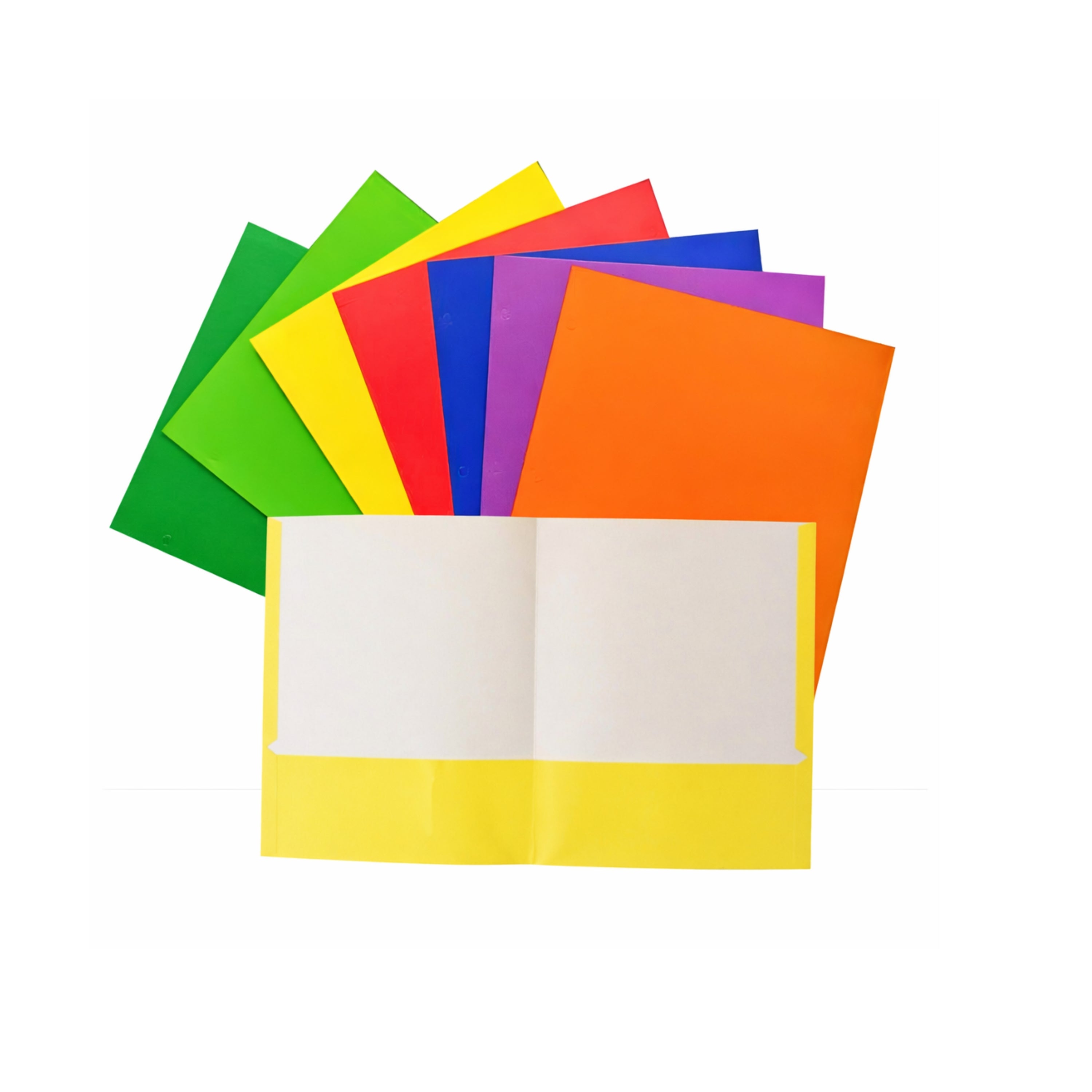 2 Pocket Economy Portfolio - 1 Folder, Assorted Colors