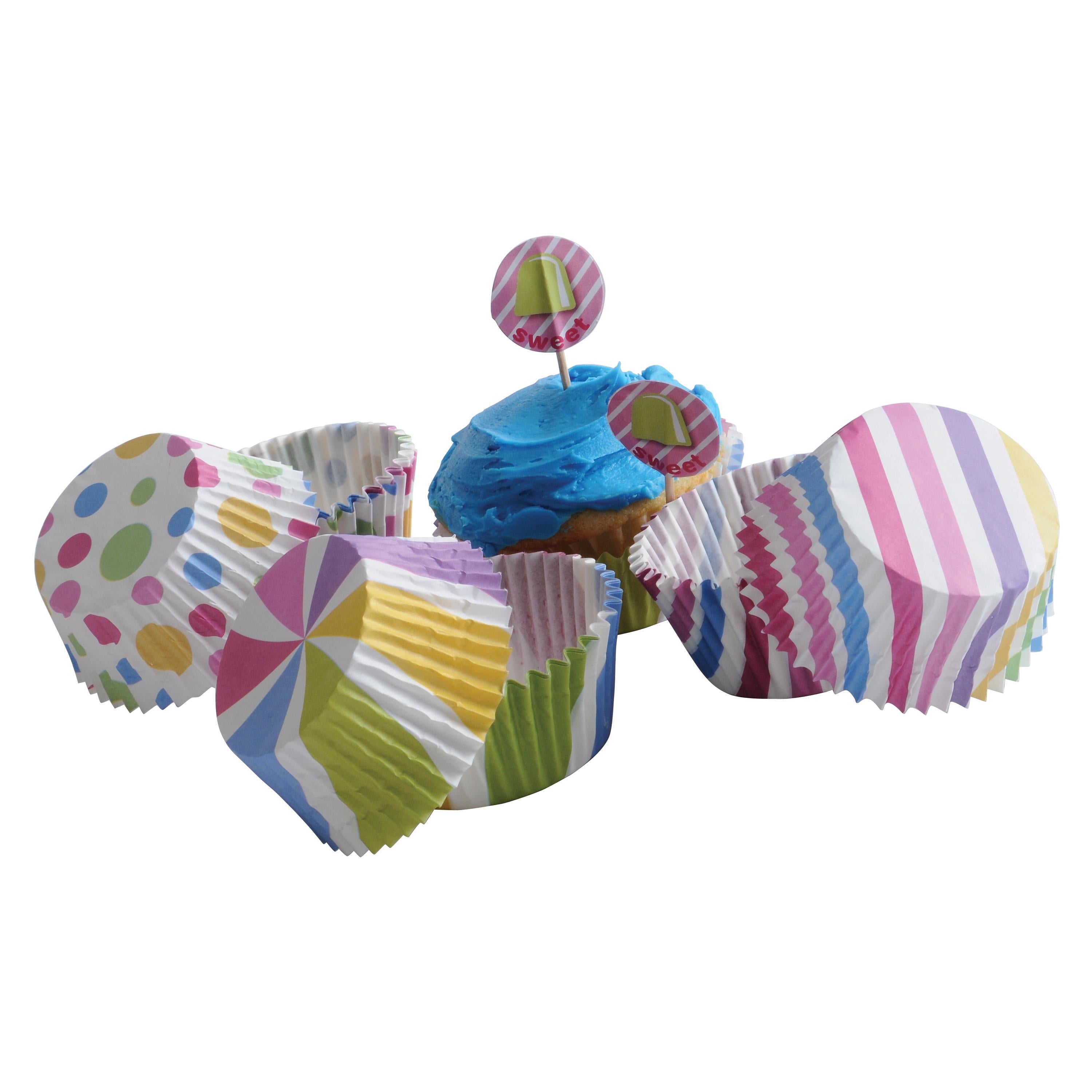 Pretend Baking & Craft Cupcake Liner & Pick Set – 24 Pack